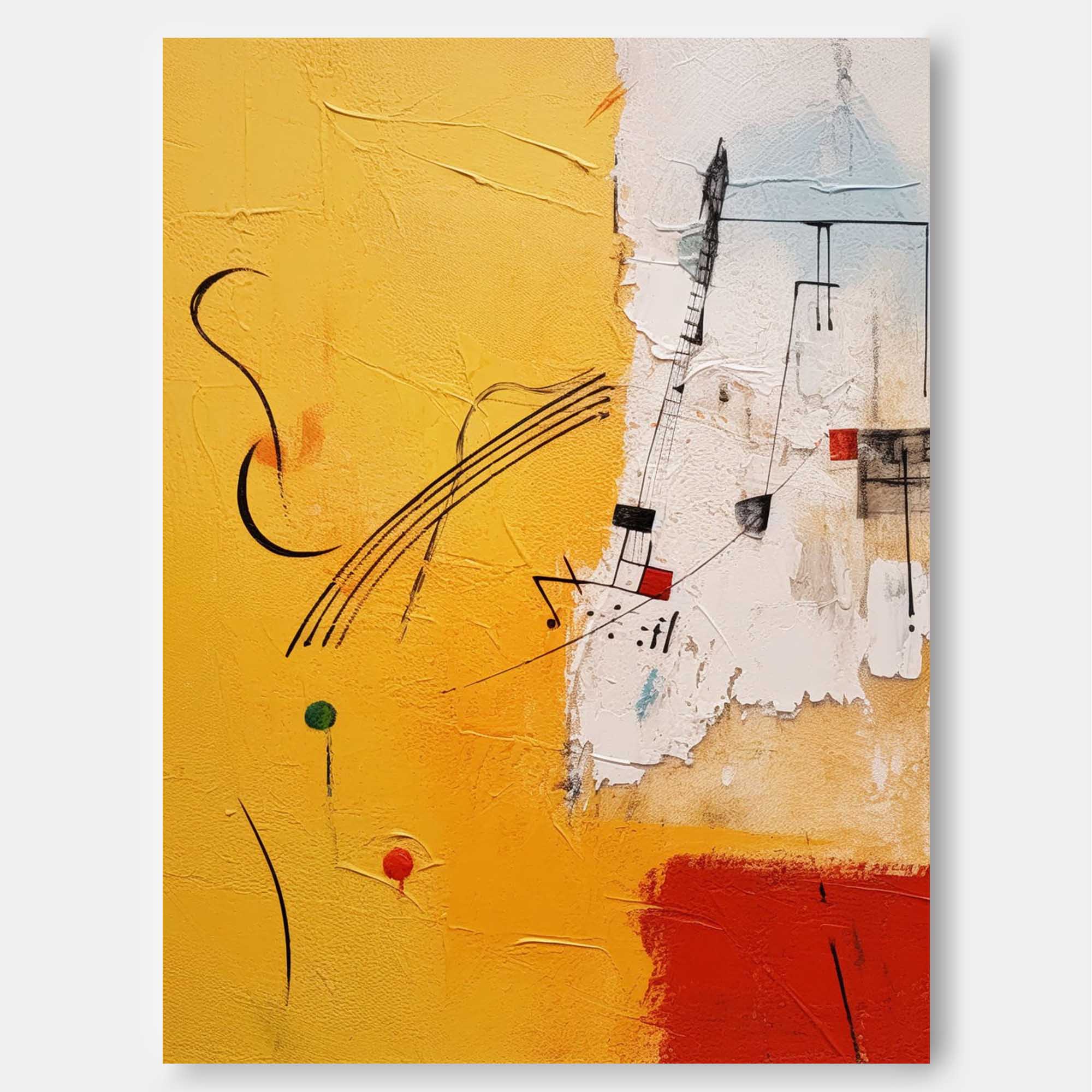 Wallart Abstract Musical Rhythm Canvas