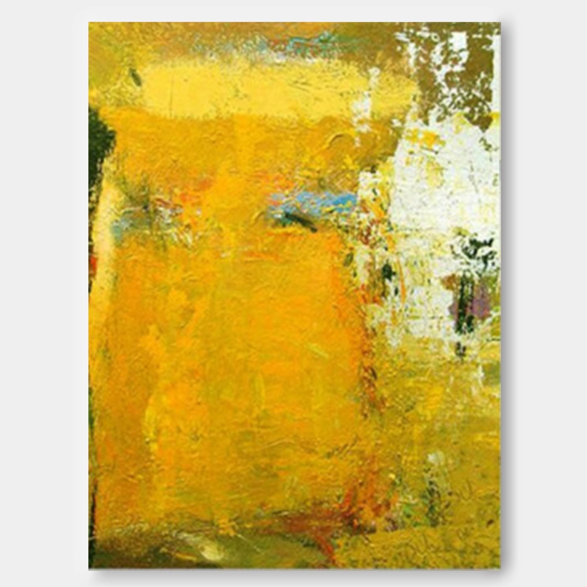 Wallart Golden Abstract Textured Canvas