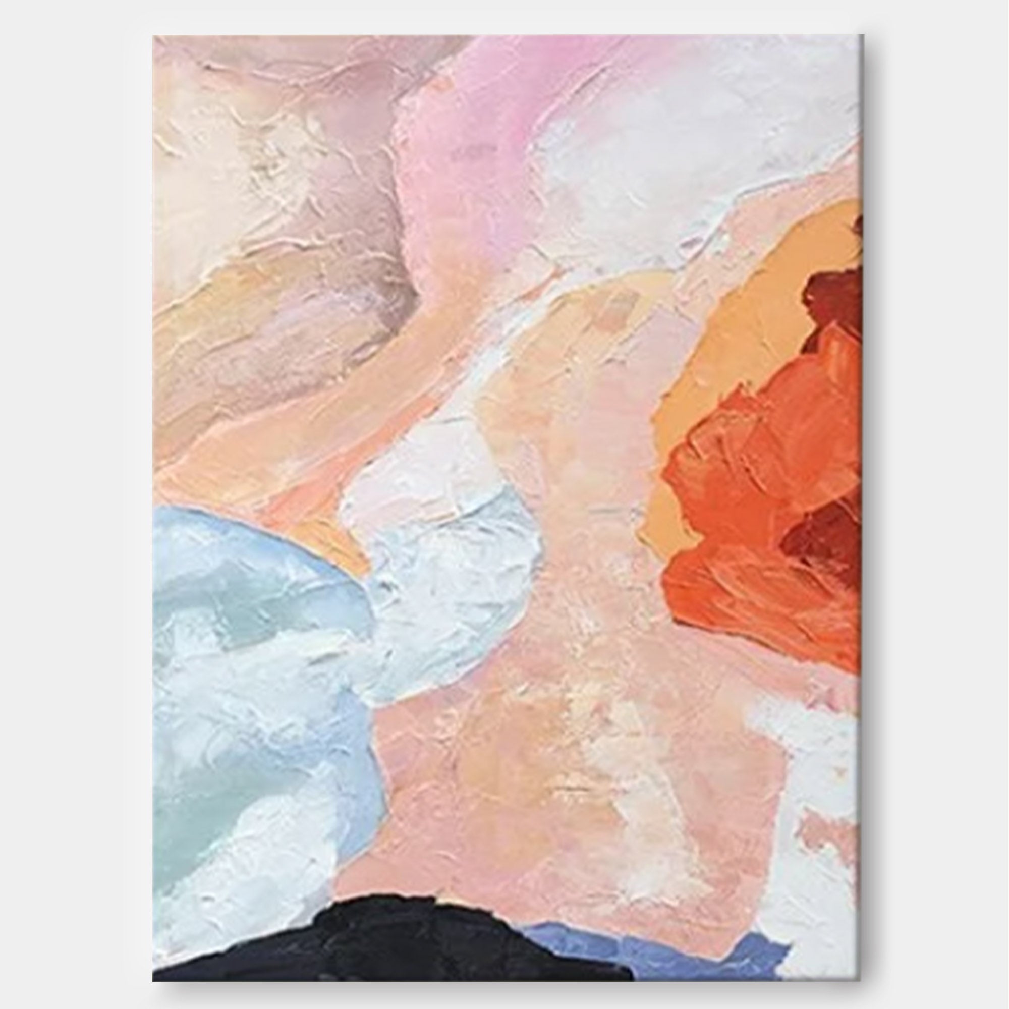 Wallart Fluid Expression: Pastel Abstract Waves