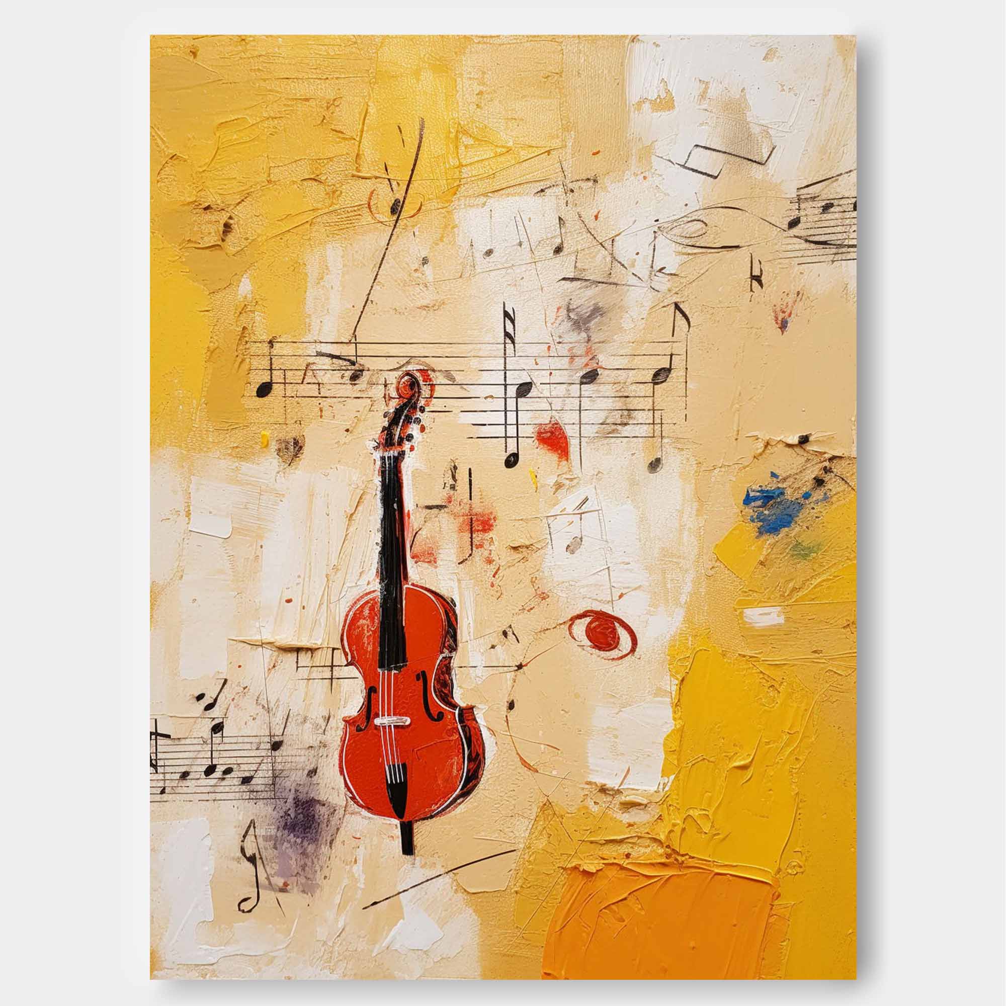 Wallart Abstract Violin Symphony Art