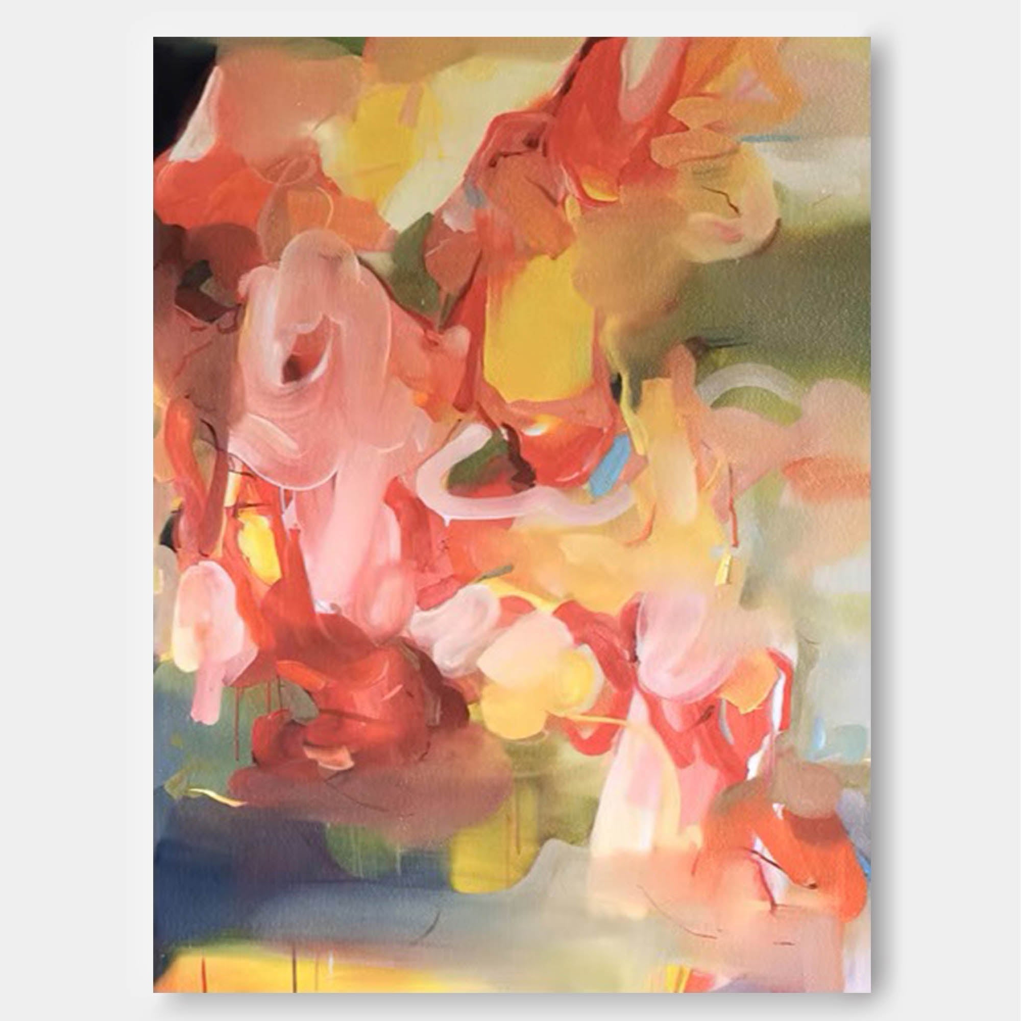 Wallart Soft Abstract Floral Oil Painting