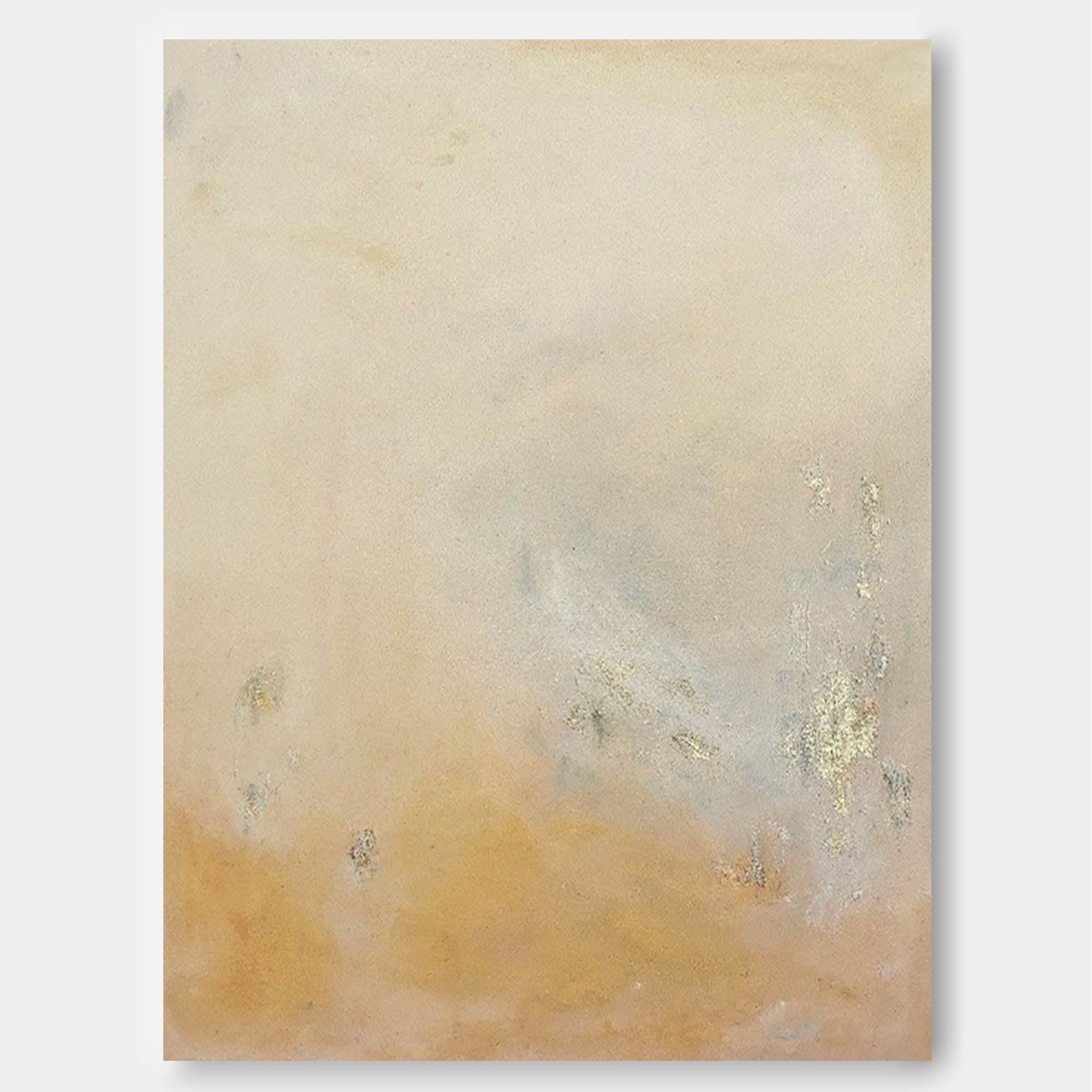 Wallart Soft Earth Tones Abstract Canvas