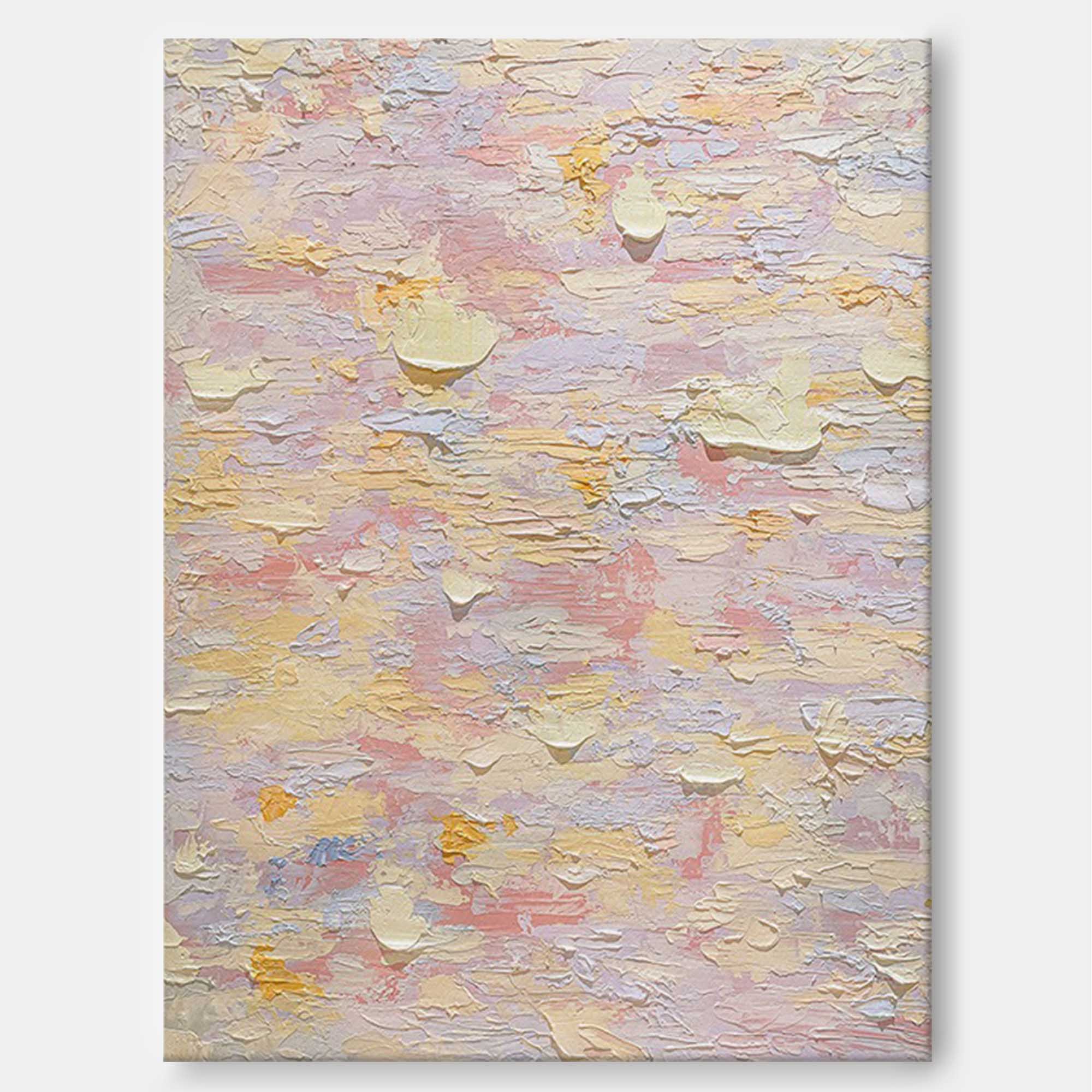 Wallart Pastel Dreams: Textured Serenity Canvas