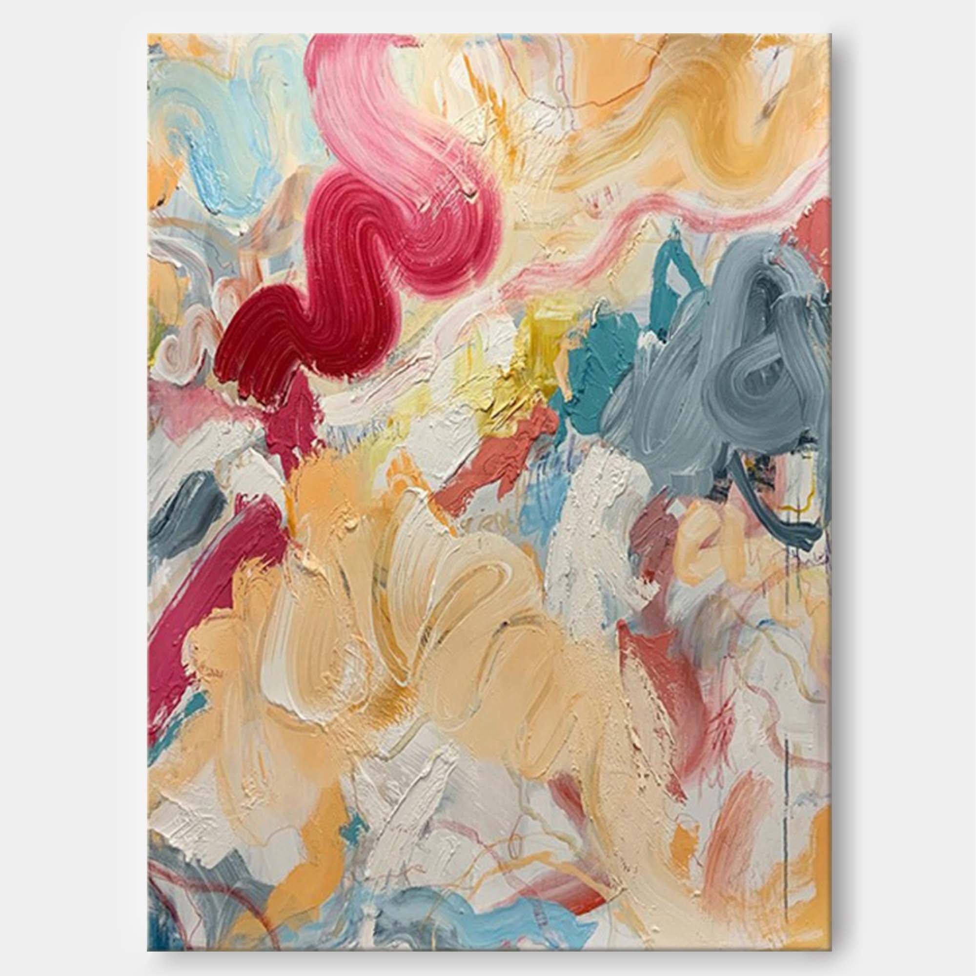 Wallart Whimsical Abstract Expressionist Canvas Art
