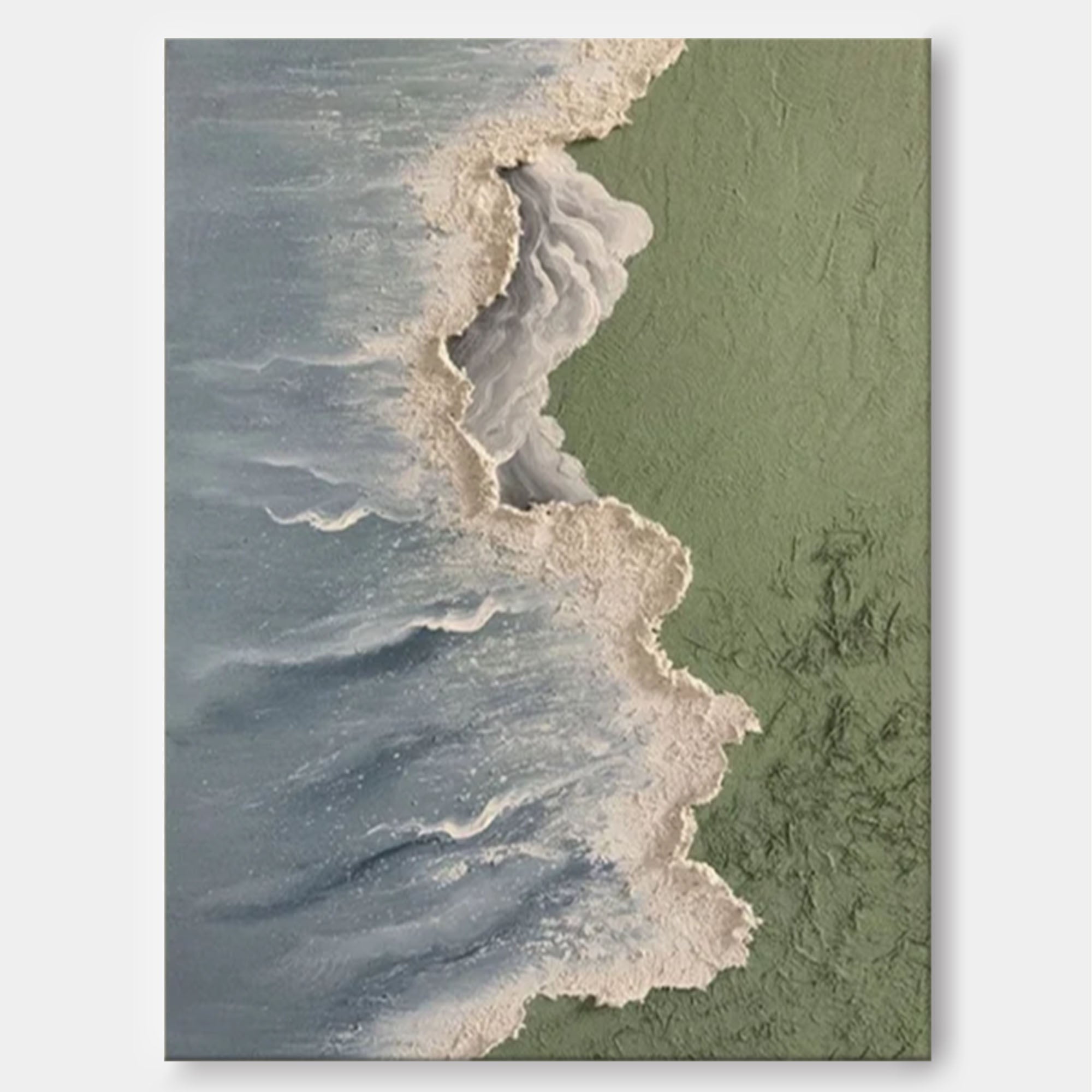 Wallart Textured Coastal Shoreline Art