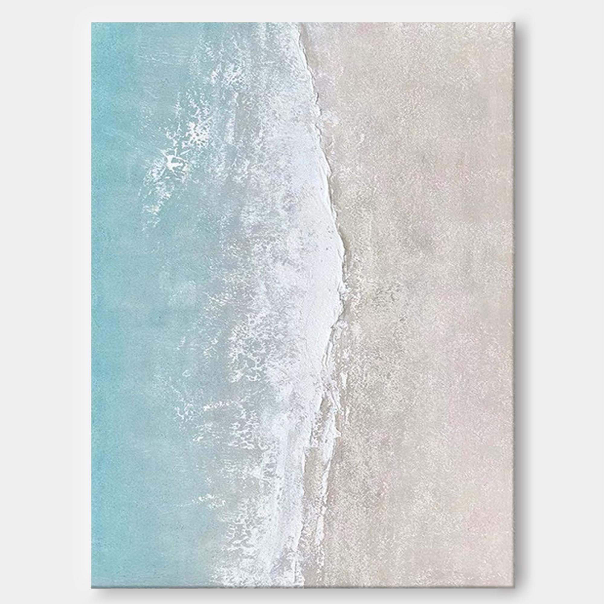 Wallart Serene Coastal Aerial View Art