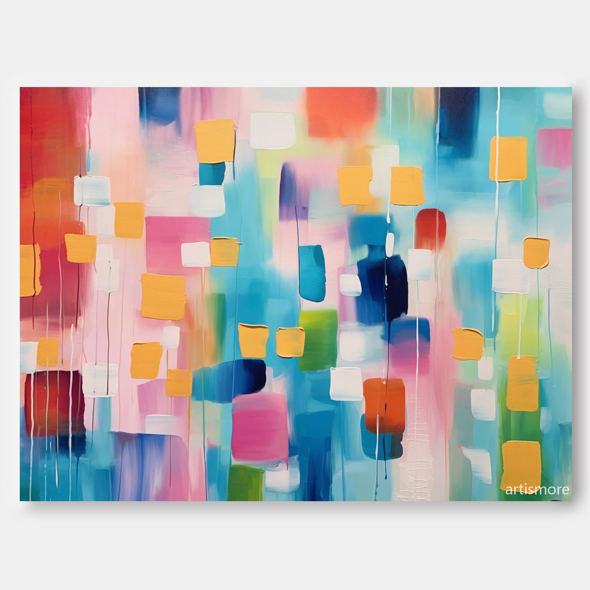 Wallart Geometric Abstract Color Block Art