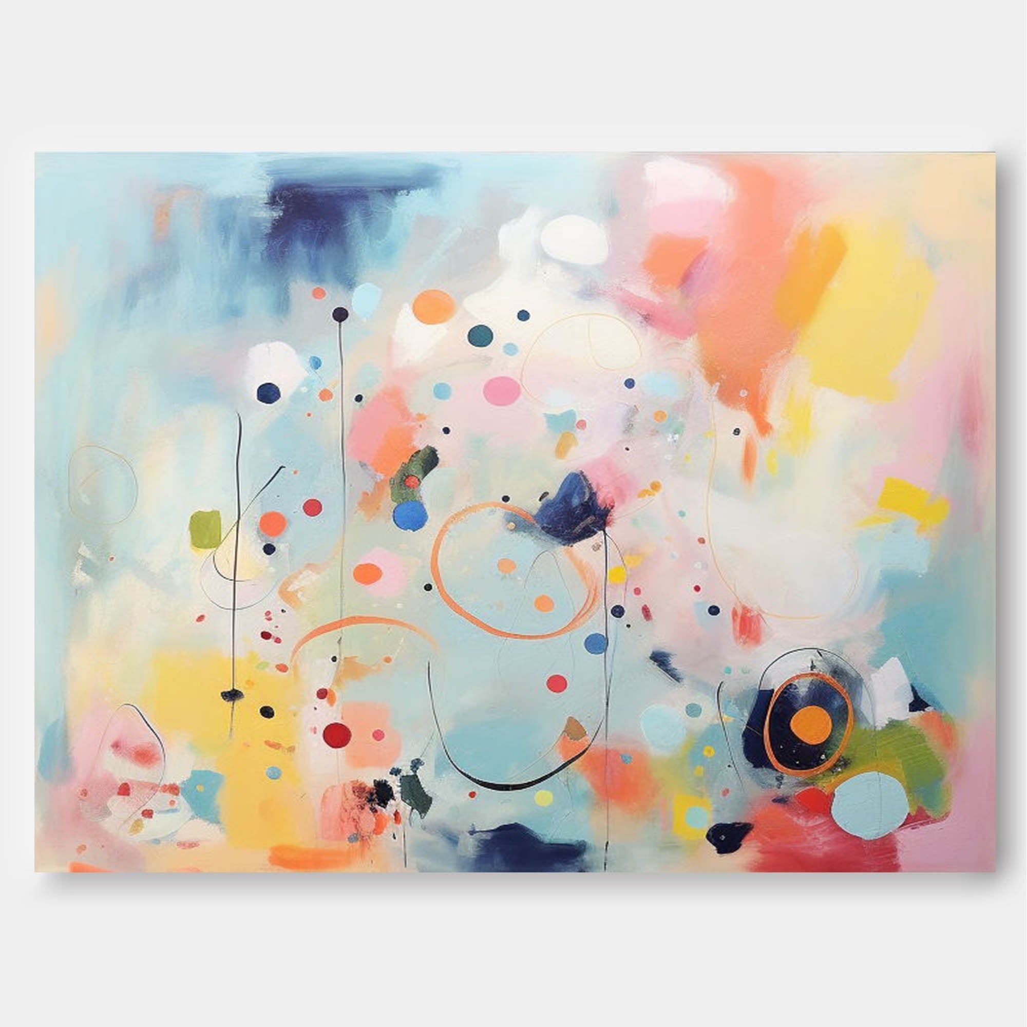 Wallart Whimsical Abstract Color Circles Art