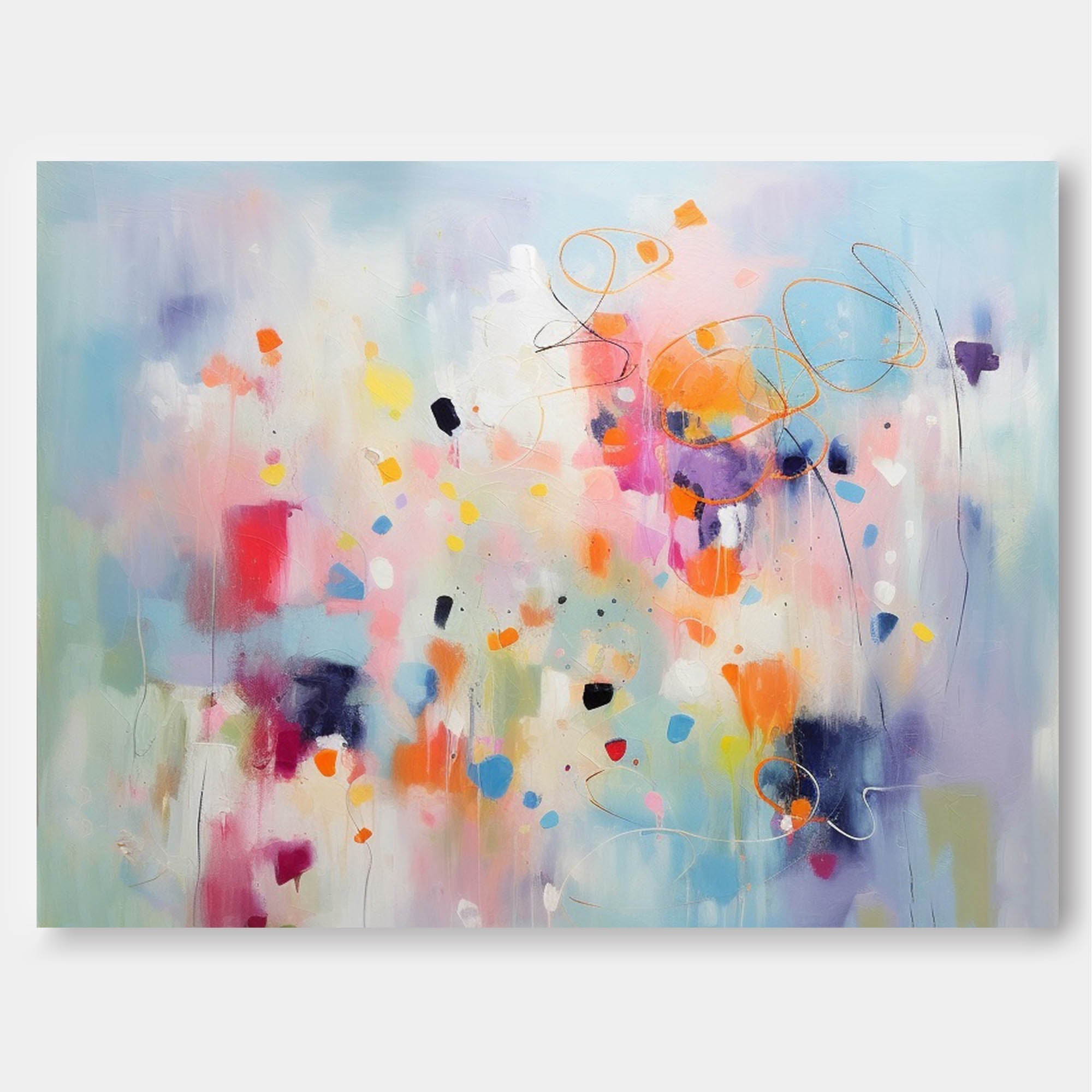 Wallart Vibrant Abstract Color Splash Art