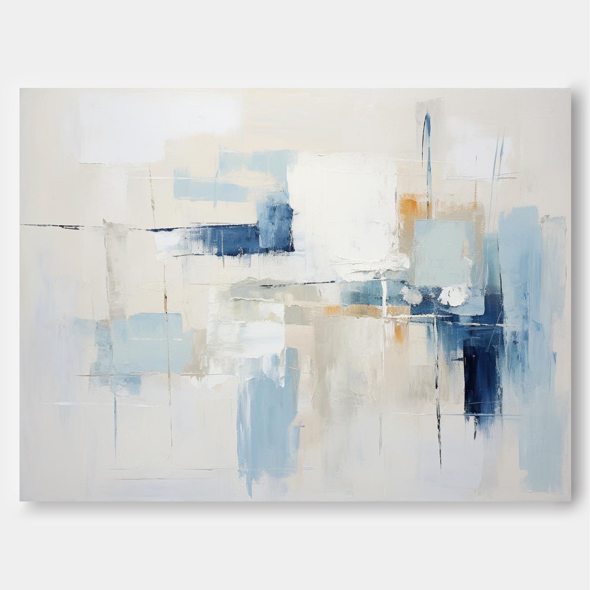 Wallart Serene Abstract Oil Painting - Blue Hues