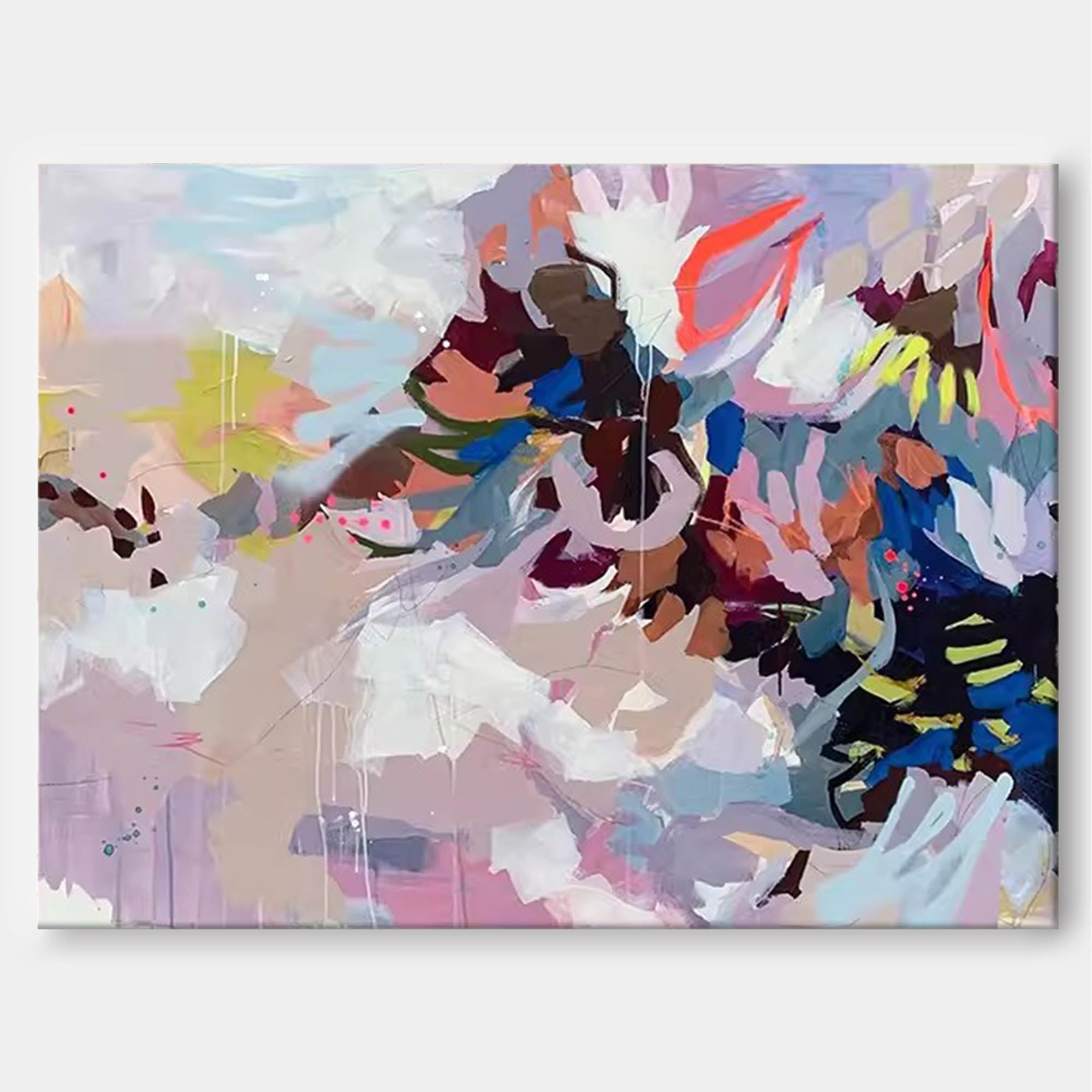 Wallart Abstract Floral Color Burst Art