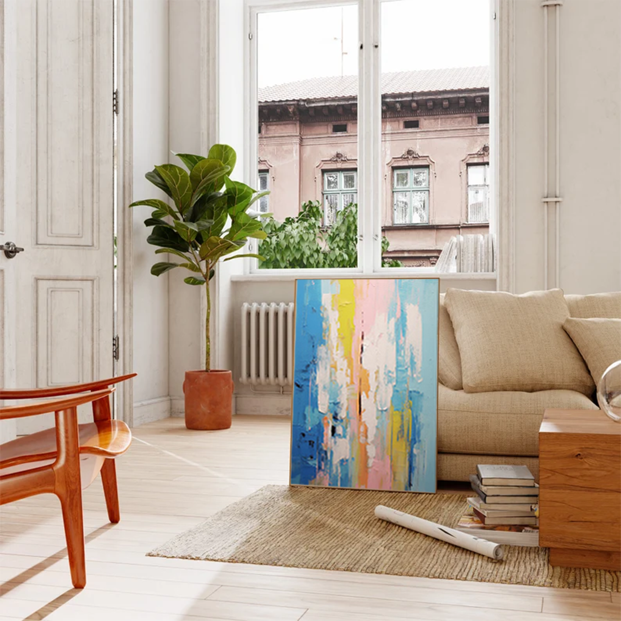 Wallart Flowing Hues: Abstract Color Harmony