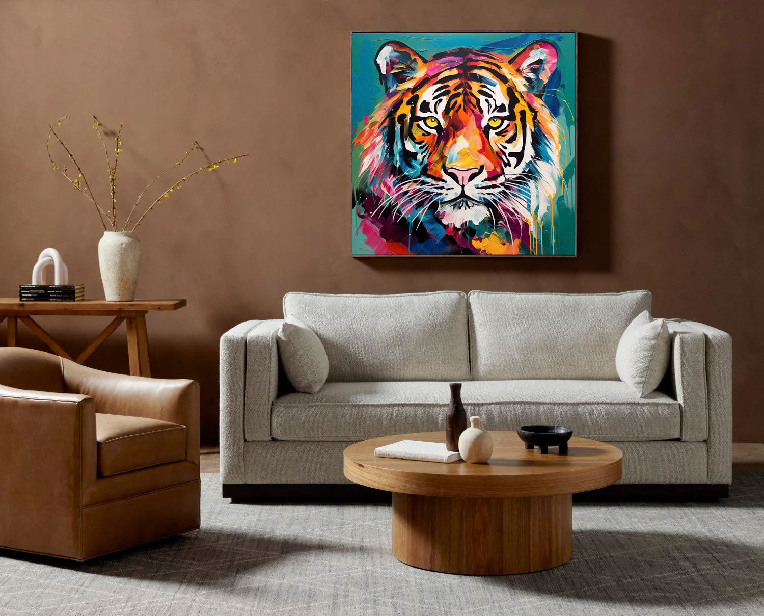 Wallart Radiant Tiger in Technicolor