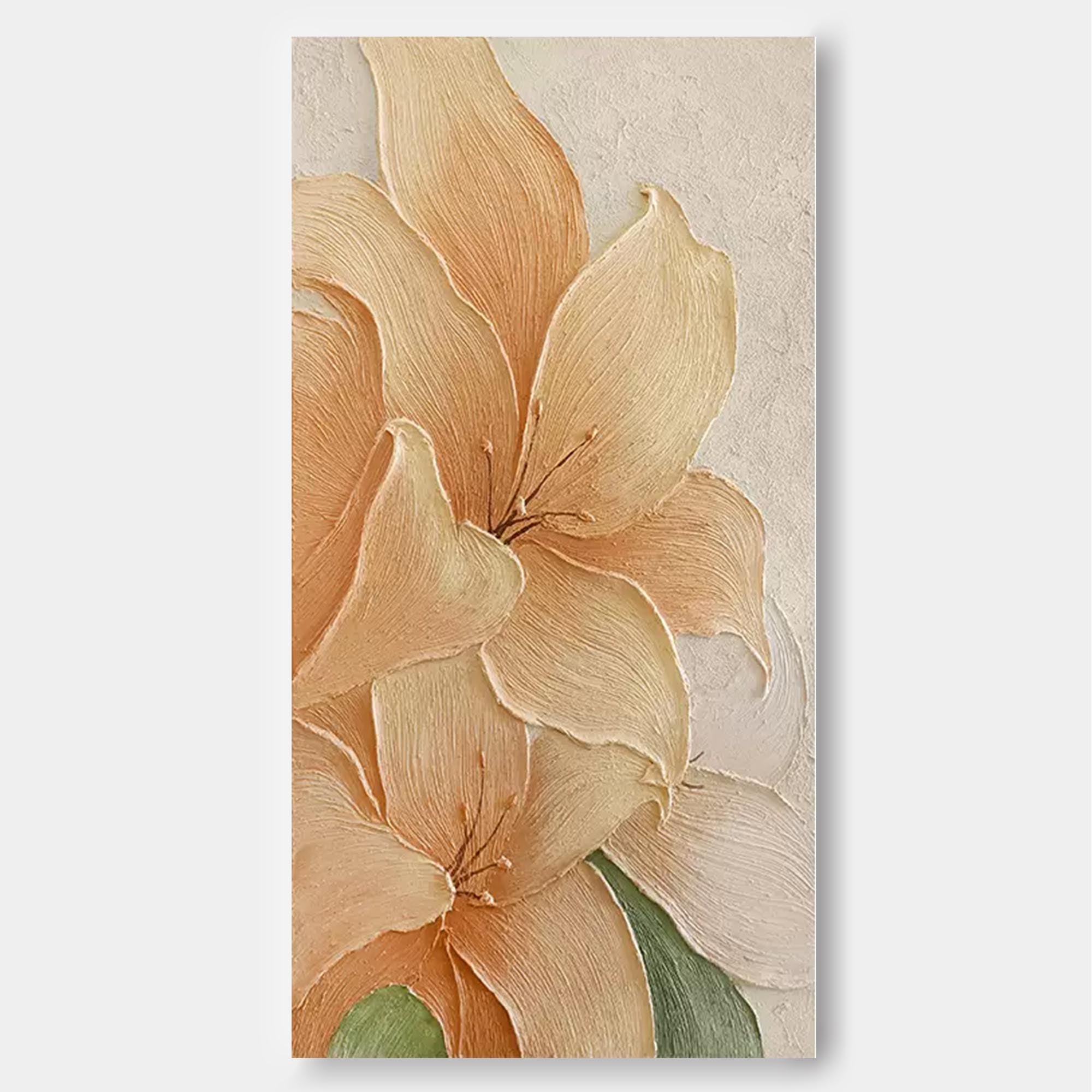 Wallart Textured Lily Floral Canvas Art