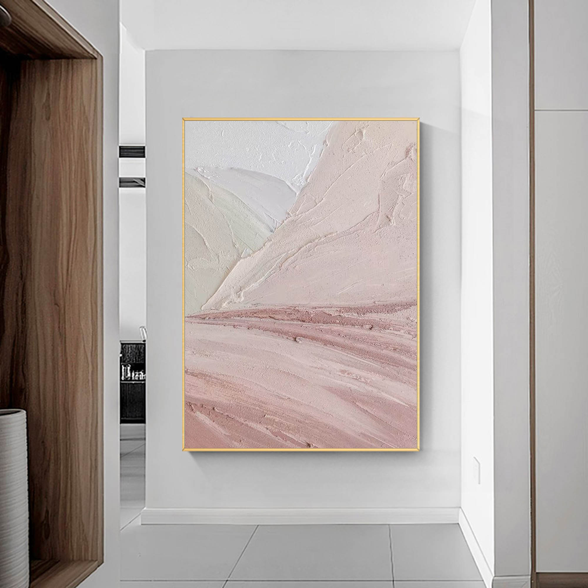 Wallart Soft Horizons: Minimalist Desert Palette