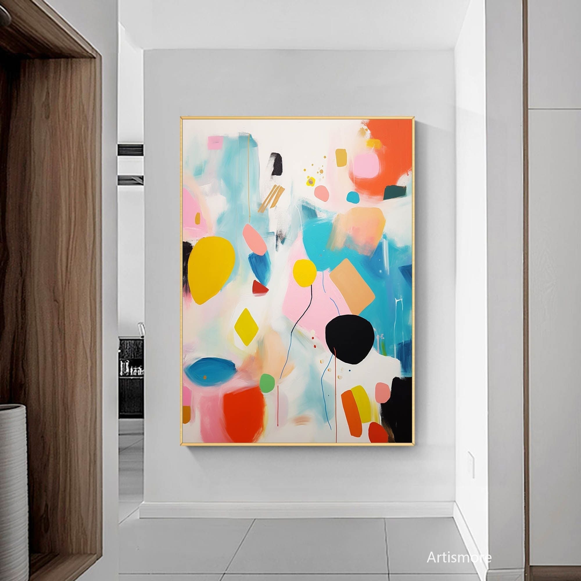 Wallart Playful Geometric Abstract Art