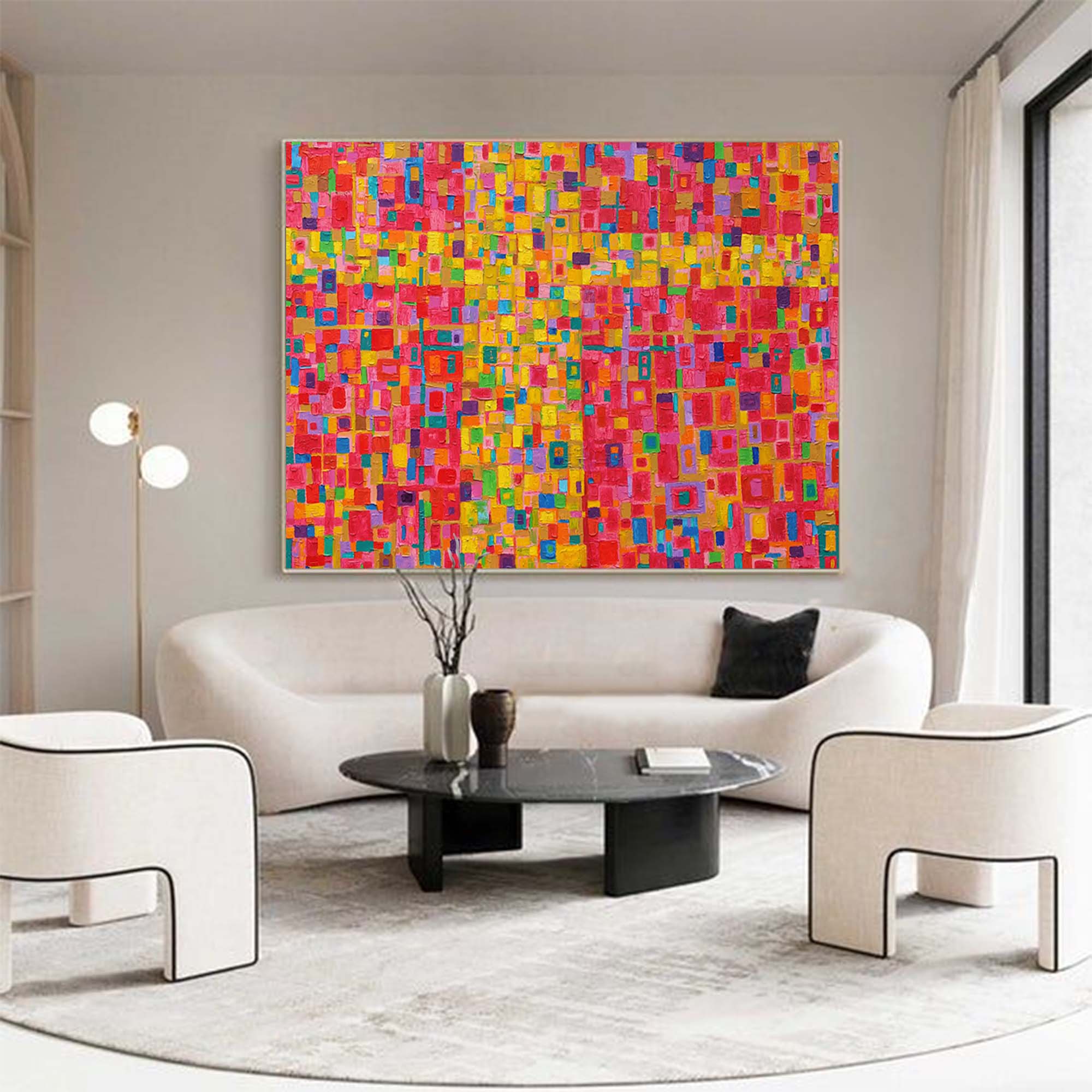Wallart Radiant Mosaic Colorful Abstract Art