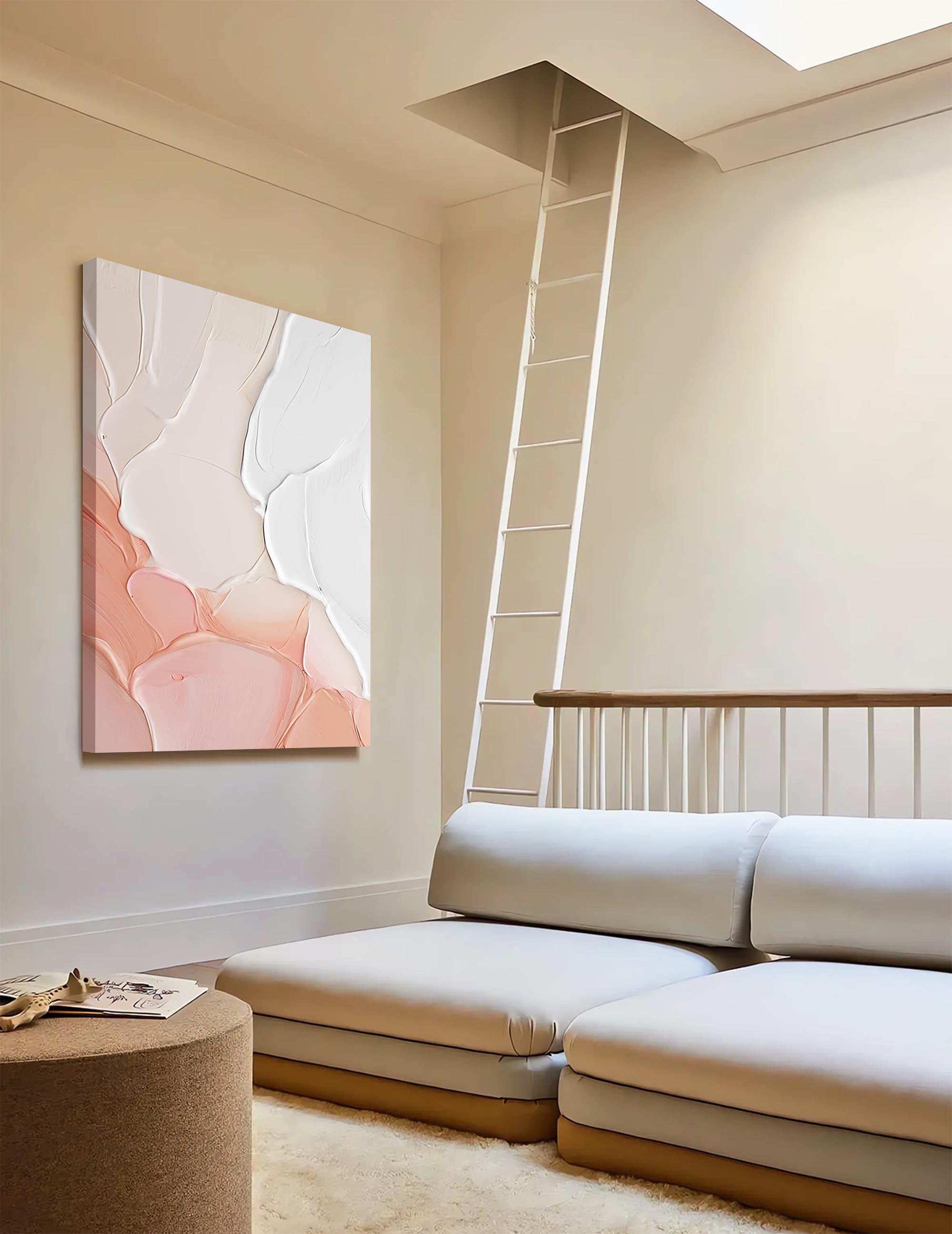 Wallart Soft Pastel Minimalist Canvas Art