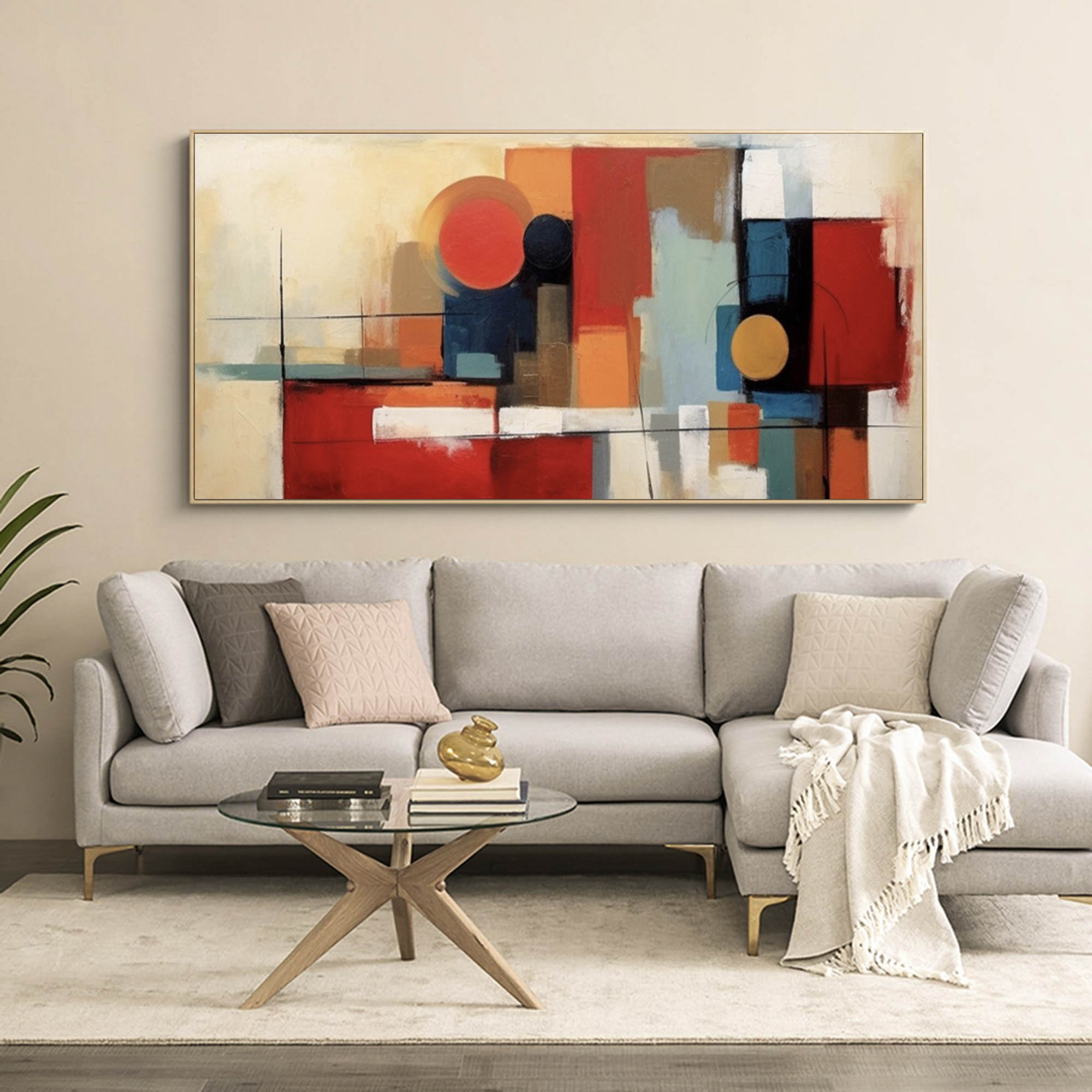 Wallart Geometric Abstract Canvas Art