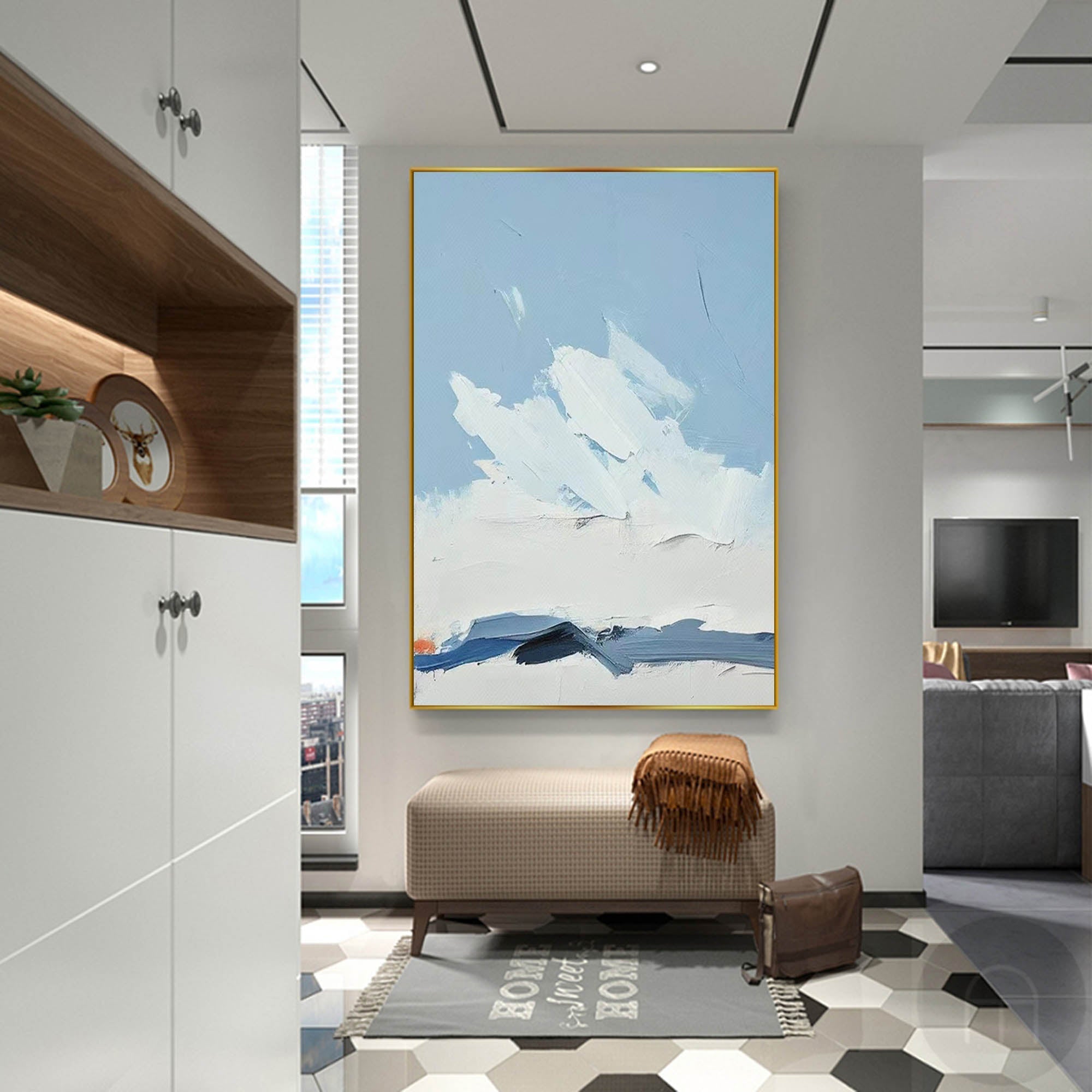 Wallart Serene Sky Abstract Minimalist Canvas Art