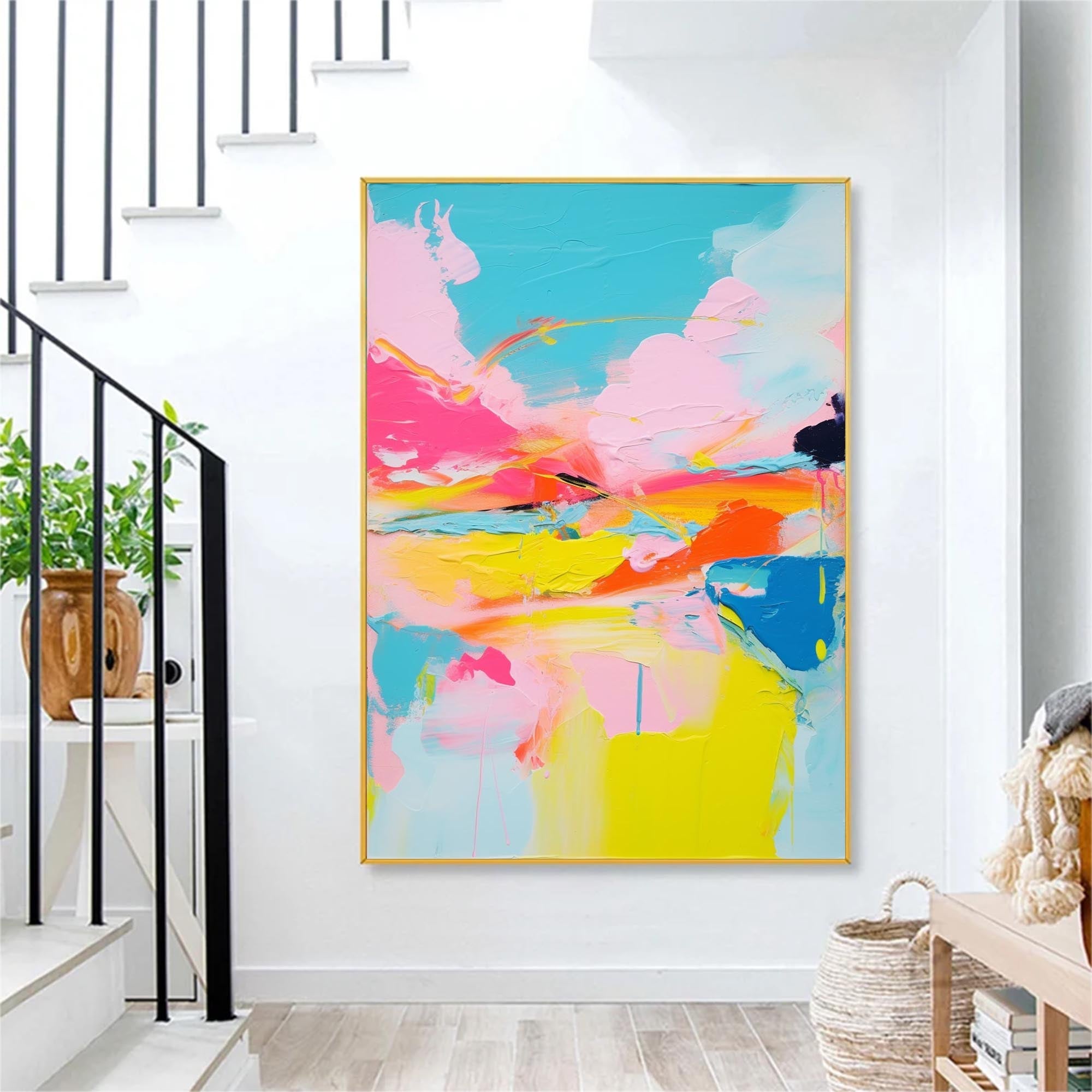 Wallart Sunset Radiance Abstract Canvas