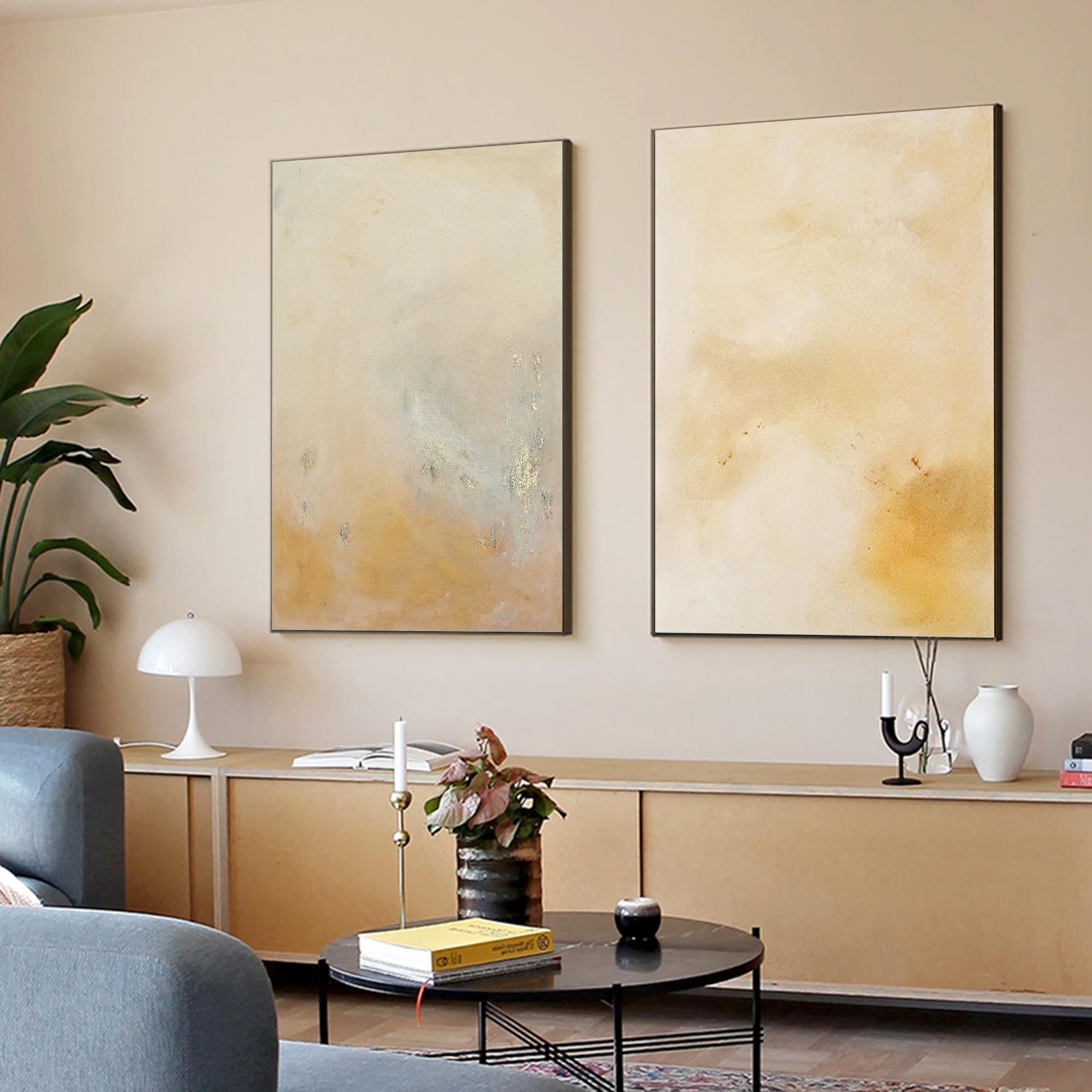 Wallart Neutral Abstract Canvas Art Set