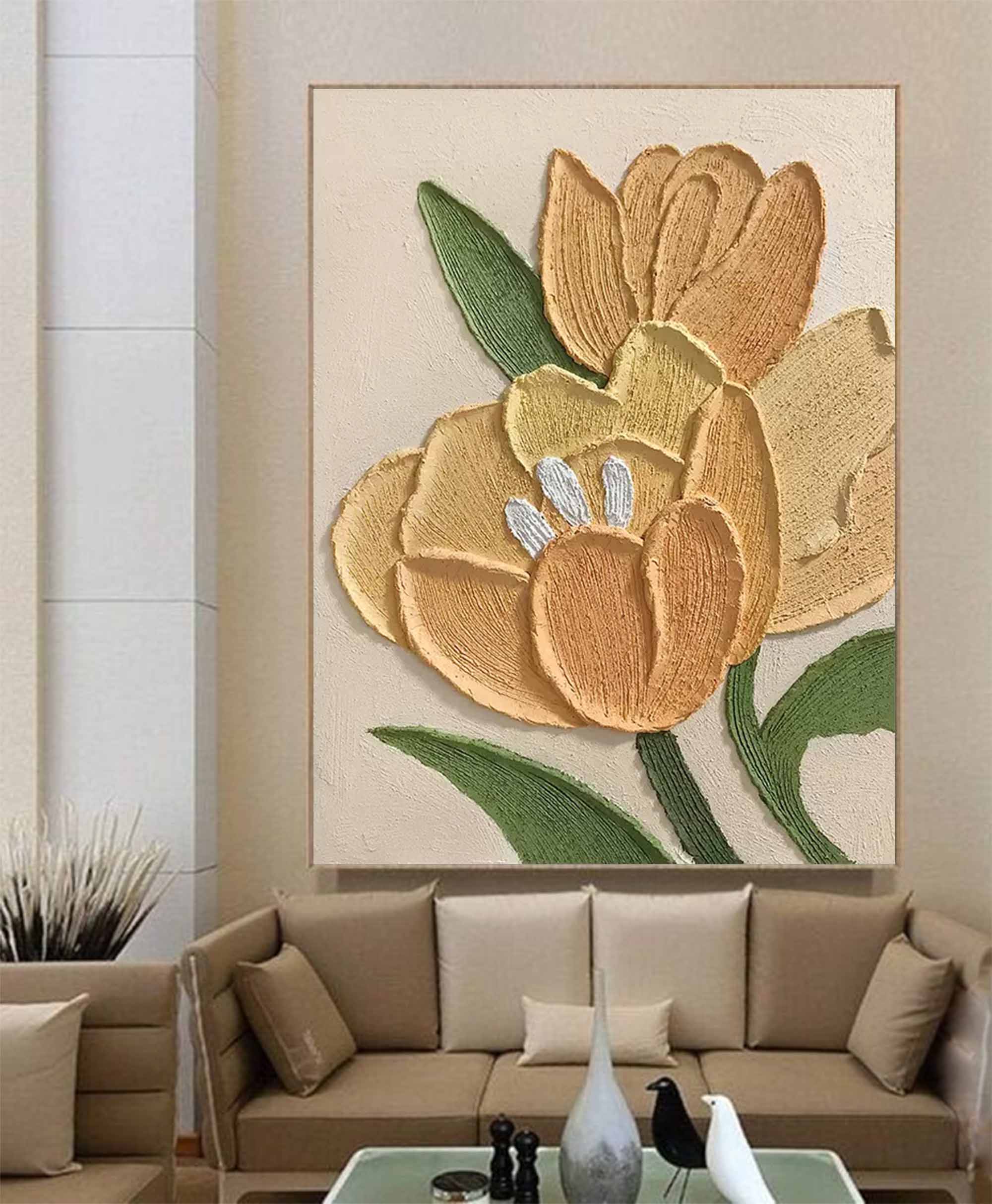 Wallart Textured Floral Canvas Art