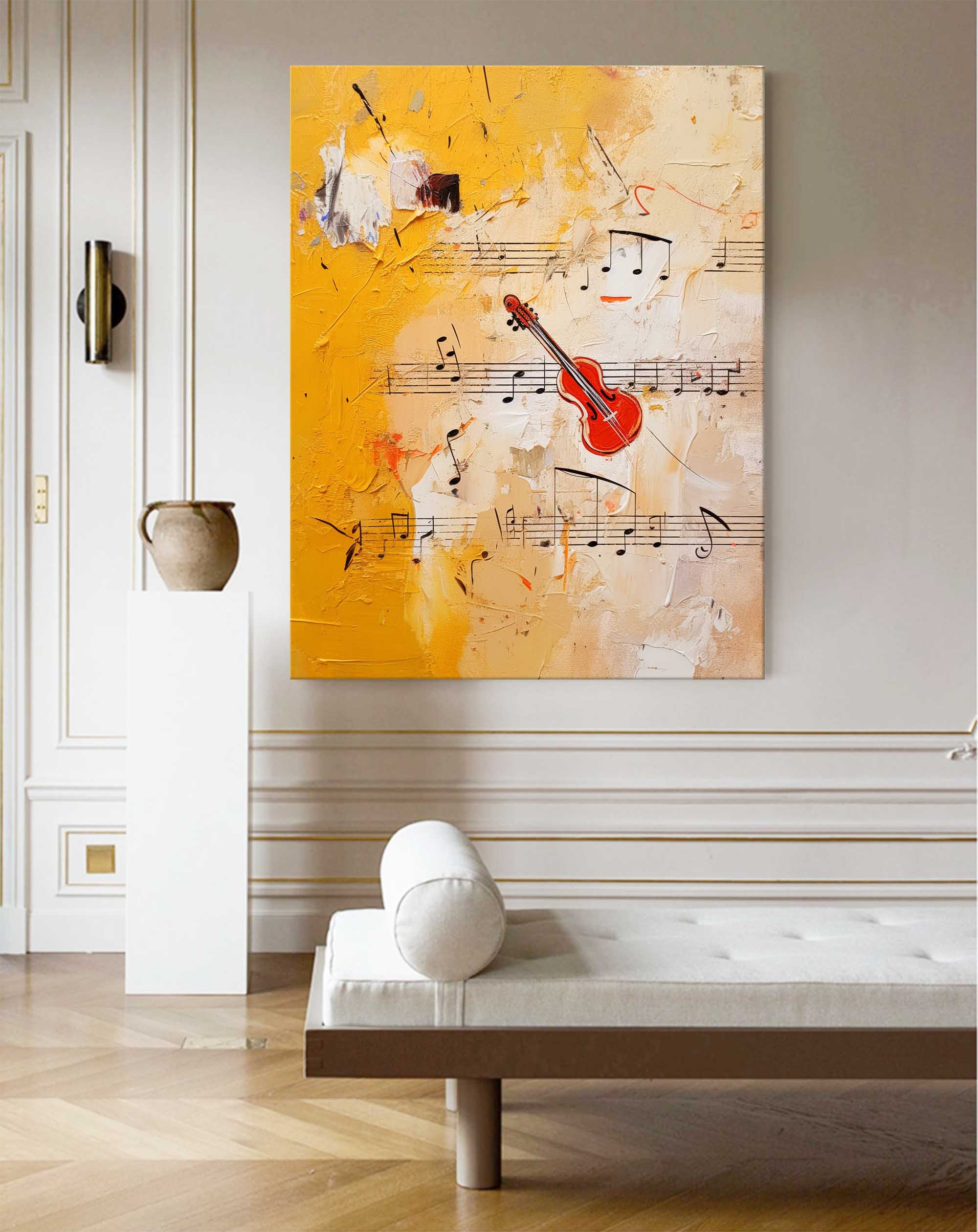 Wallart Symphony of Violin Abstract Art