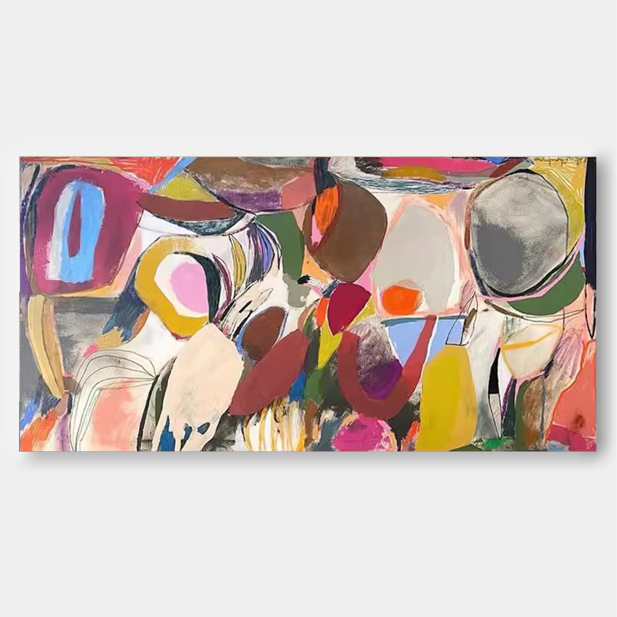 Wallart Dynamic Multicolor Abstract Art