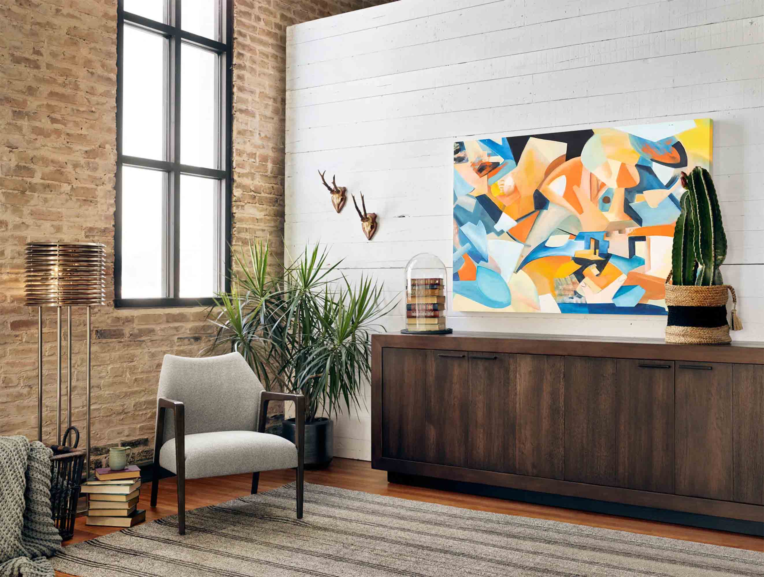 Wallart Geometric Abstract Colorful Art