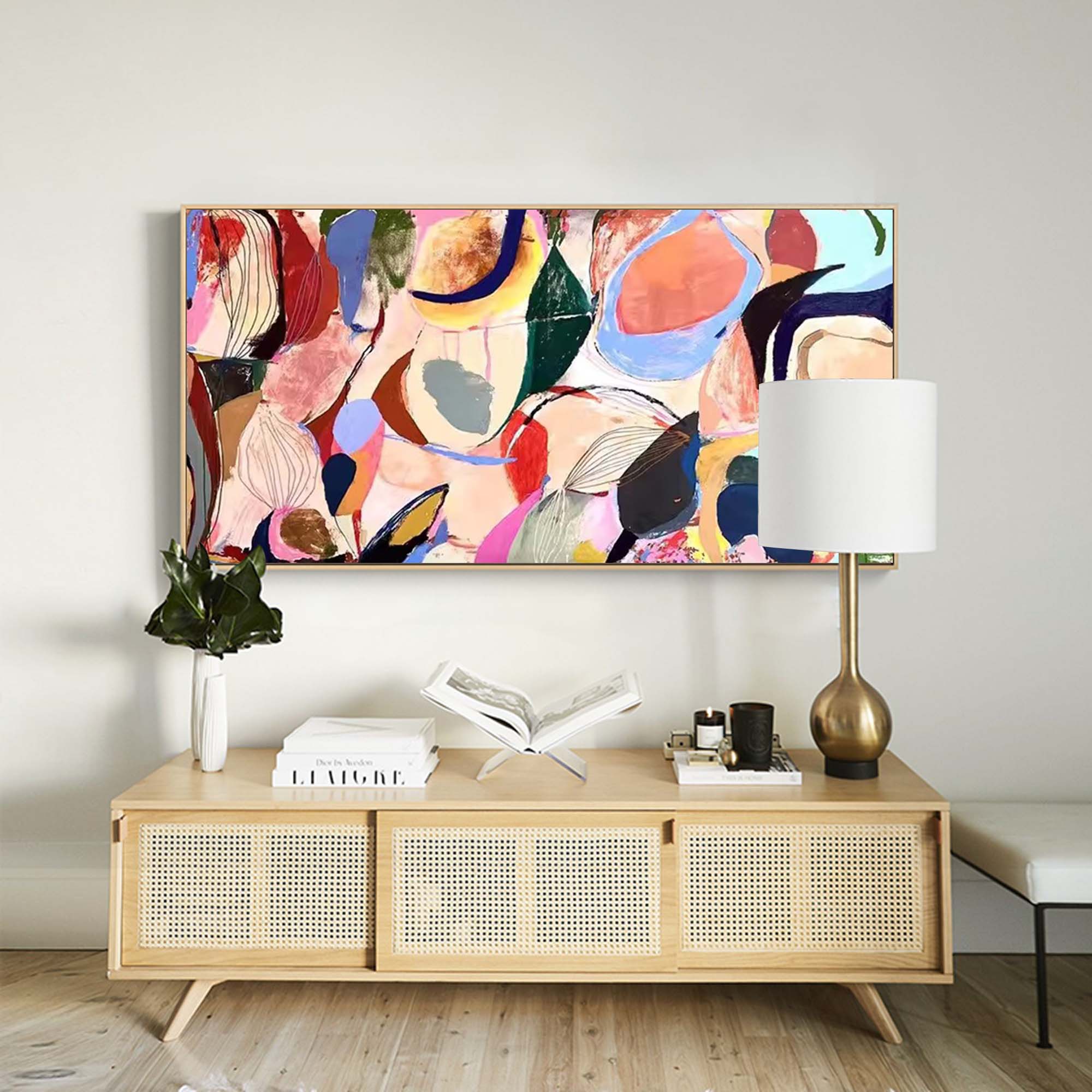 Wallart Vibrant Organic Abstract Art
