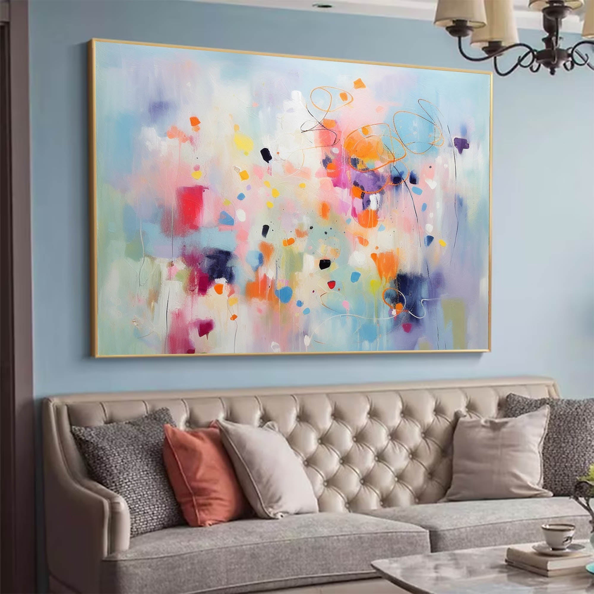 Wallart Vibrant Abstract Color Splash Art