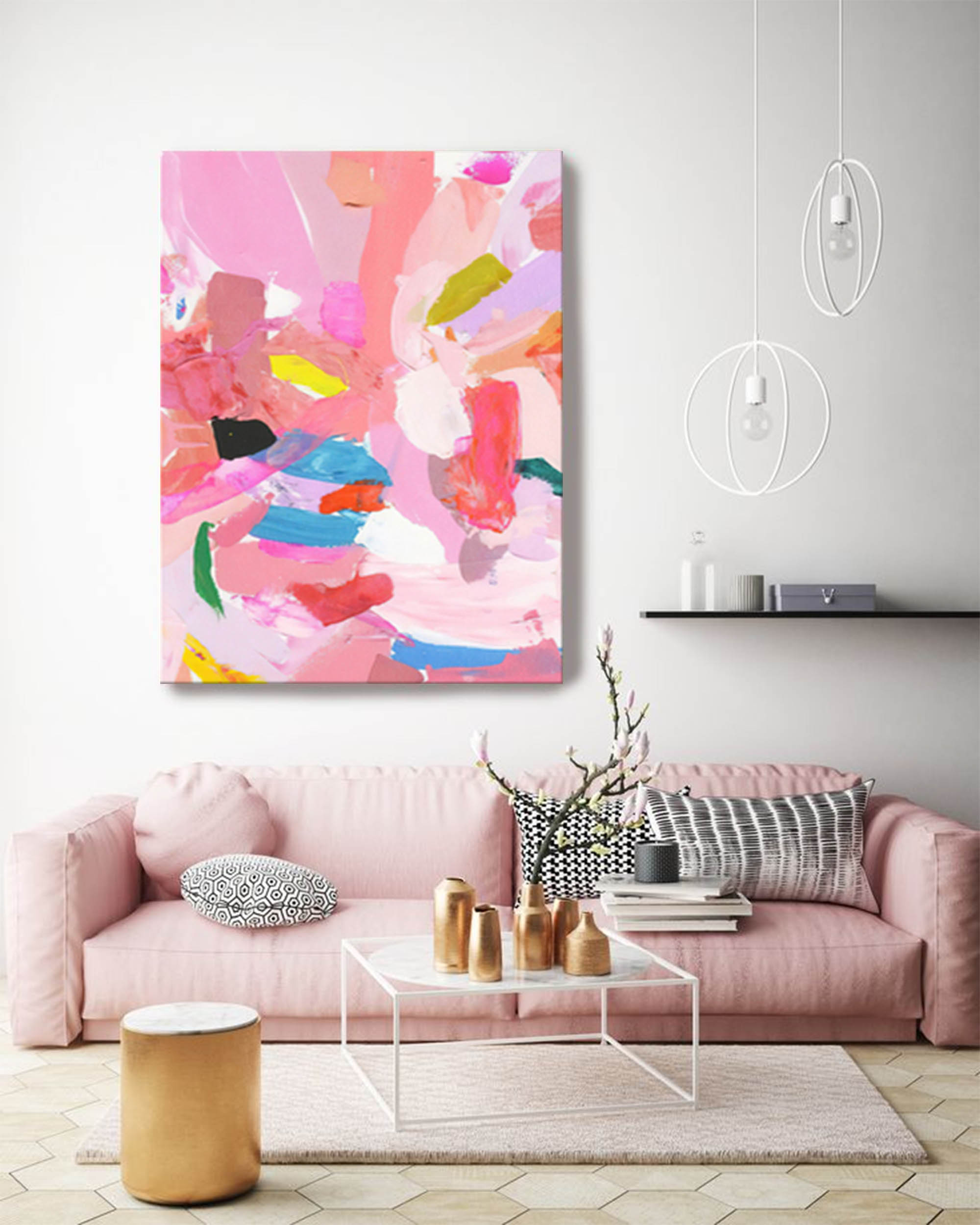 Wallart Flourish in Pink Hues