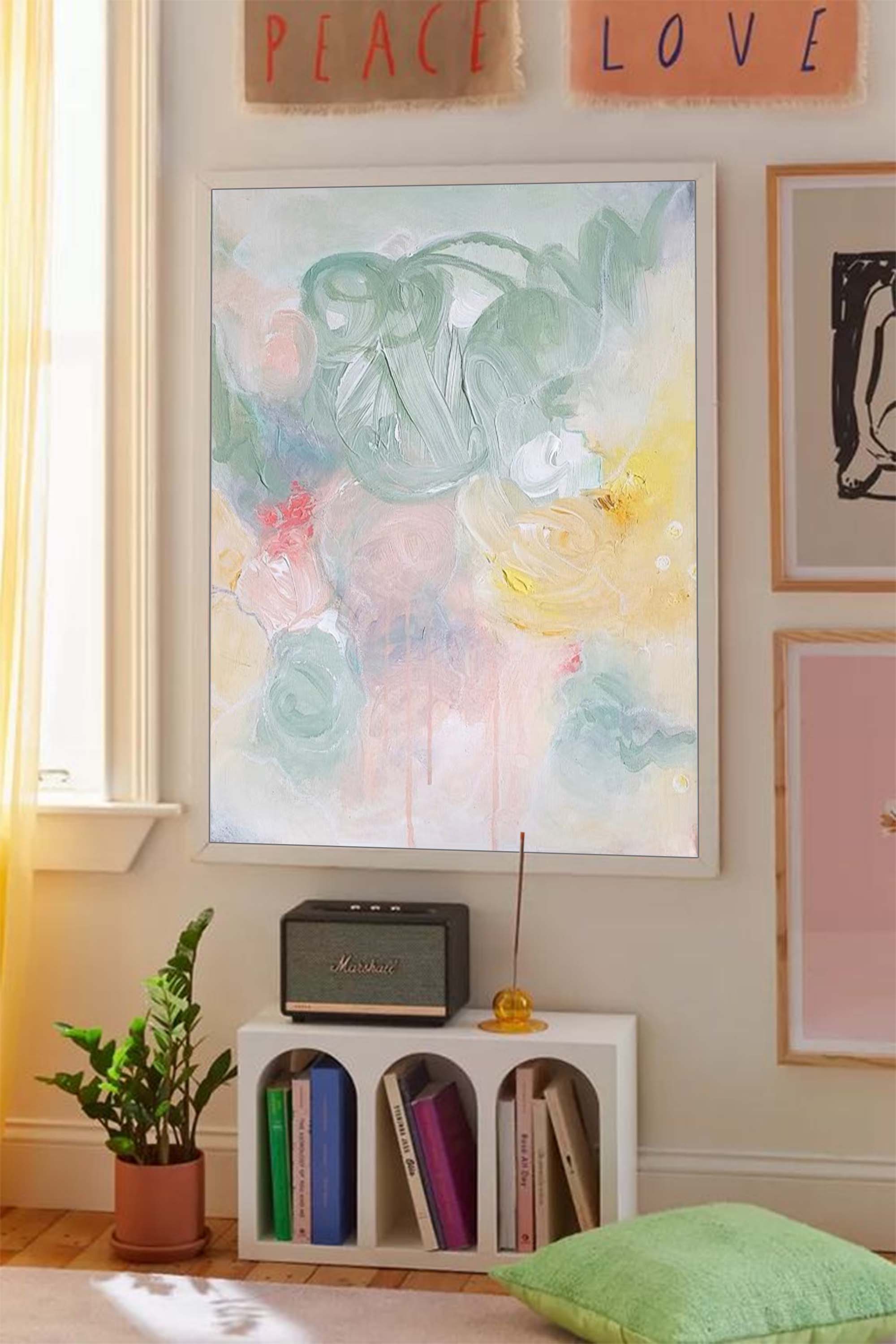 Wallart Soft Whispers: Pastel Abstract Flow