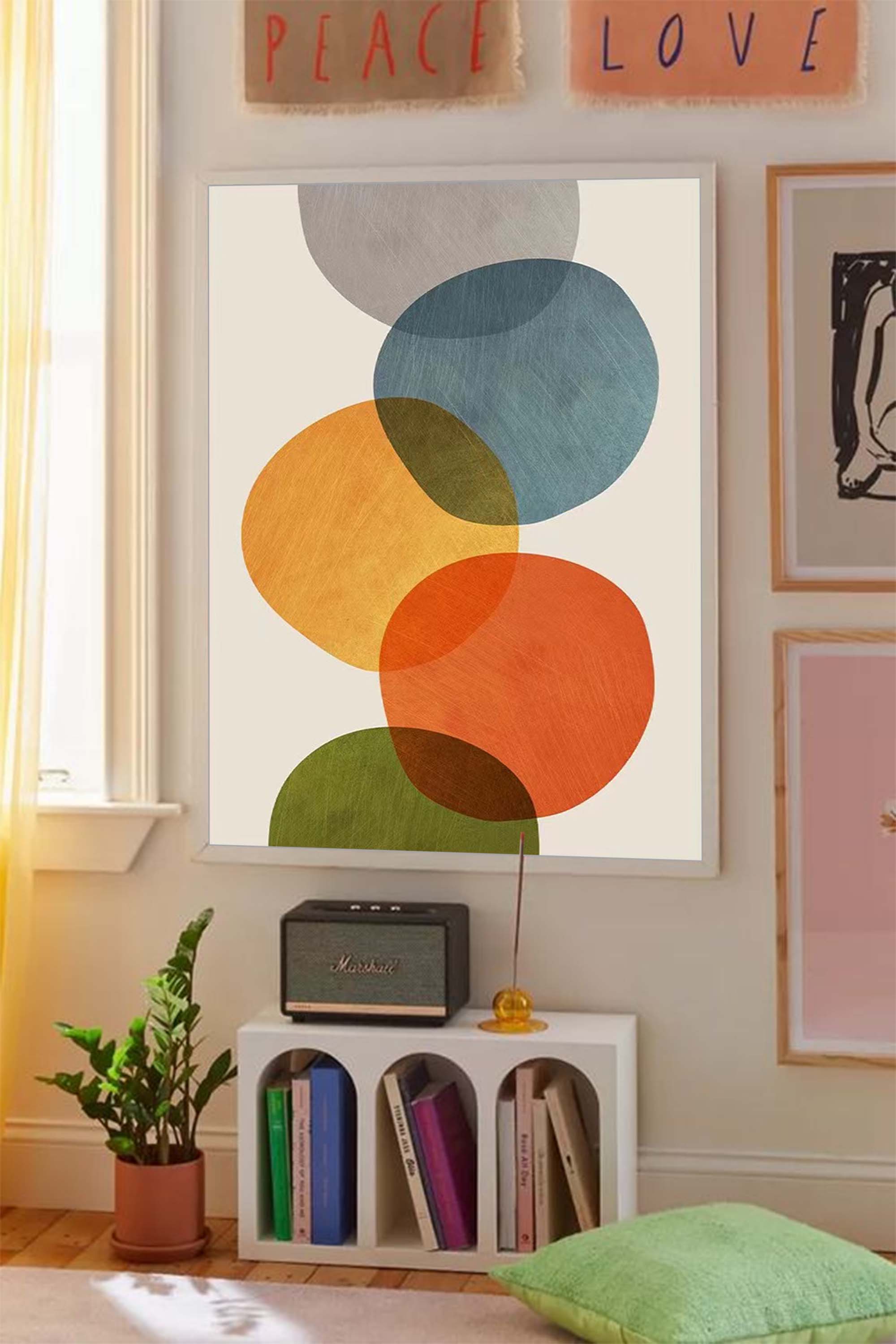 Wallart Overlapping Shapes: Earthy Abstract Flow
