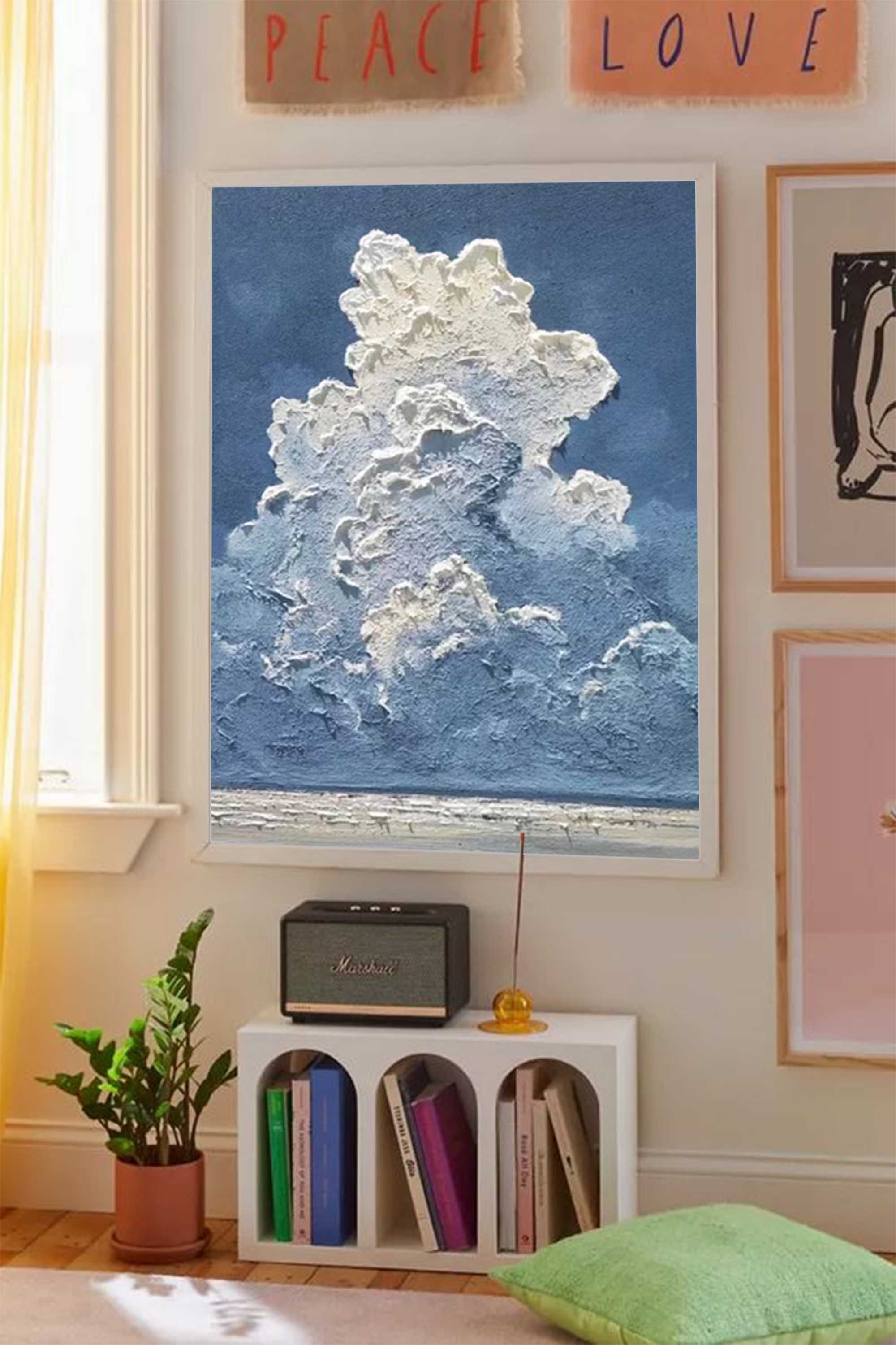 Wallart Clouds in Motion: Textured Sky Art