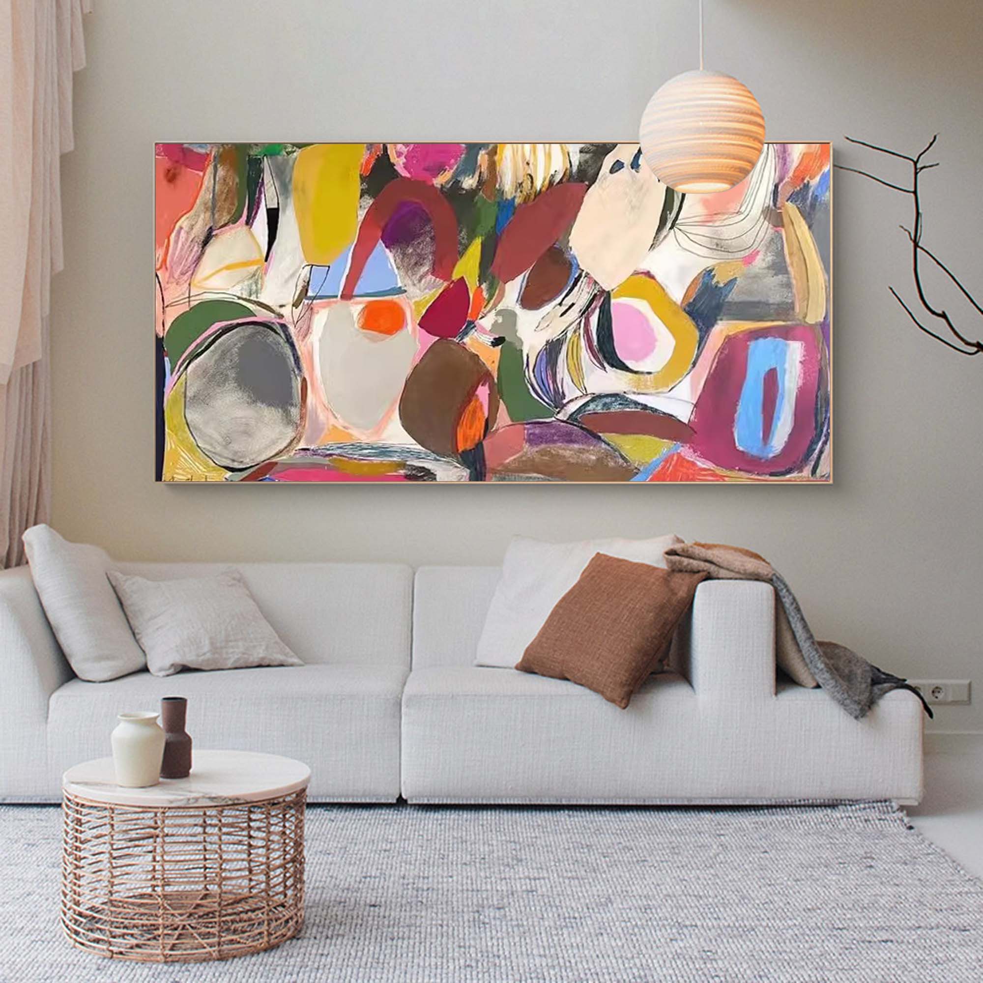 Wallart Dynamic Multicolor Abstract Art