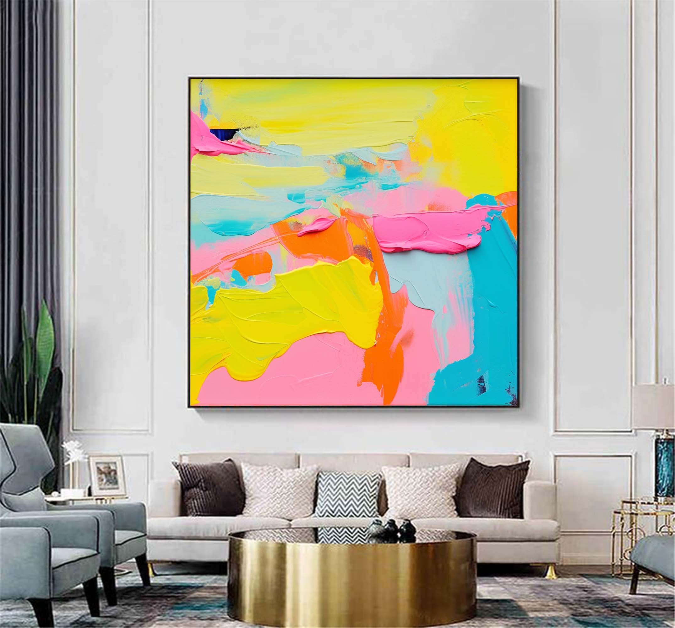 Wallart Radiant Waves Abstract Canvas