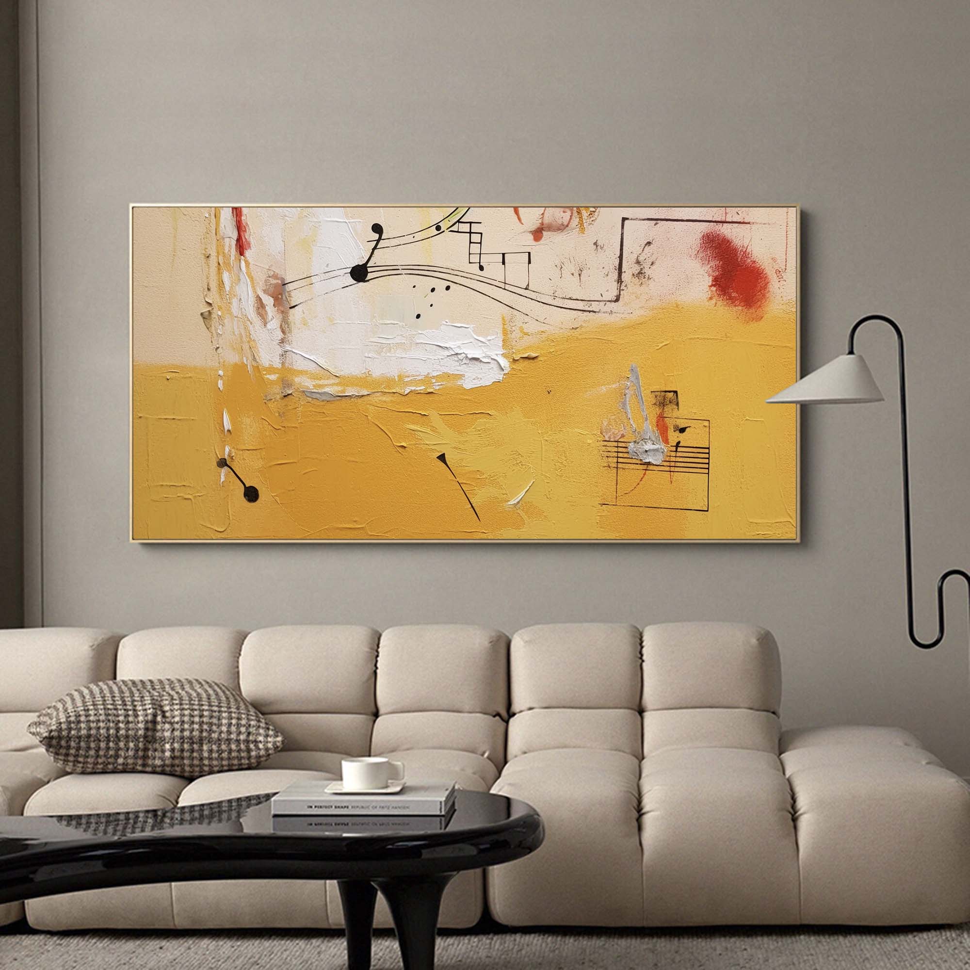 Wallart Melodies in Abstract Yellow