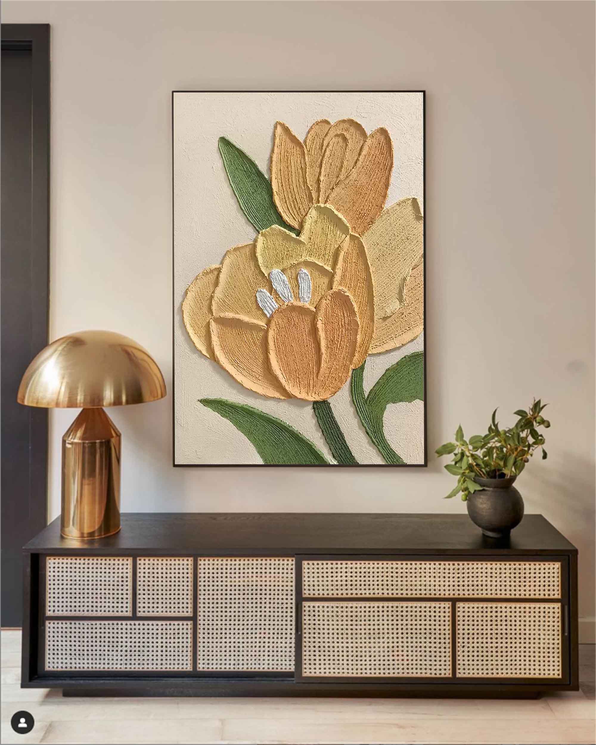 Wallart Textured Floral Canvas Art