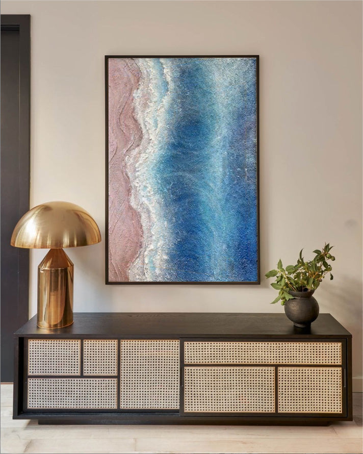 Wallart Textured Aerial Coastal Abstract Art