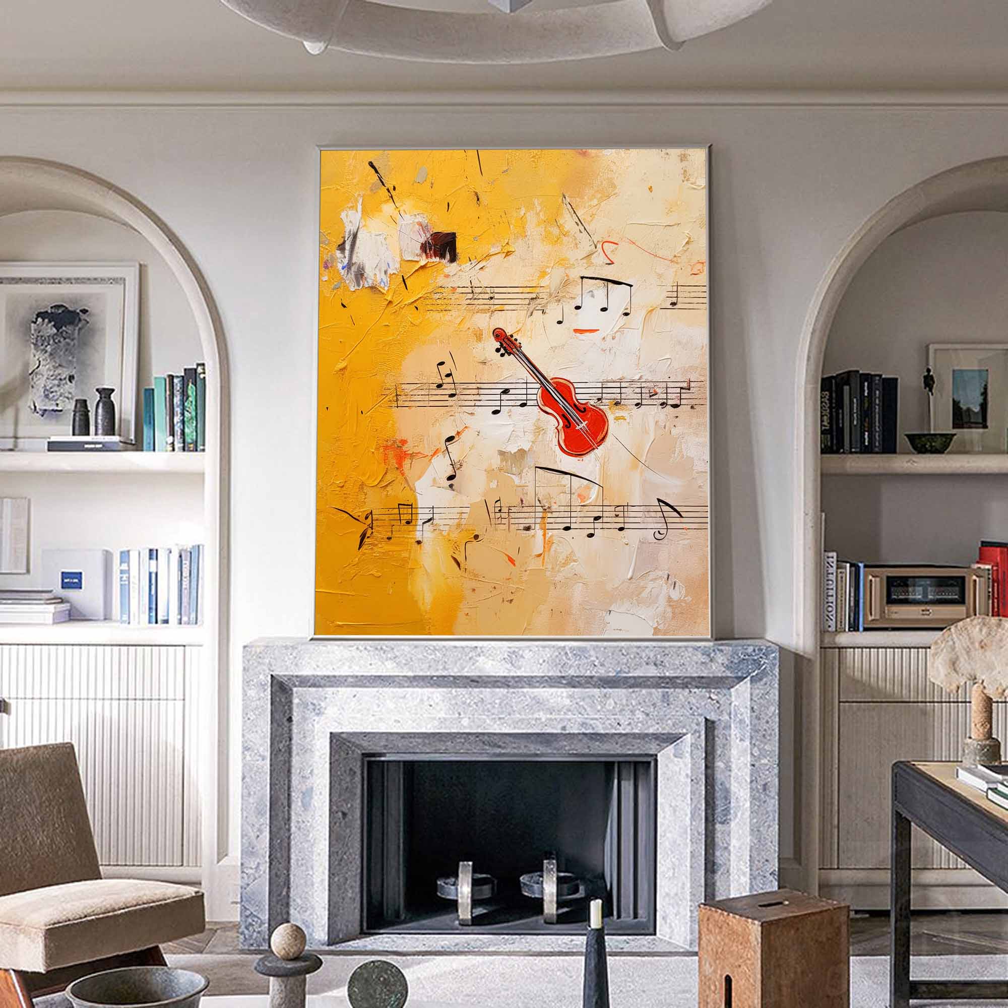 Wallart Symphony of Violin Abstract Art