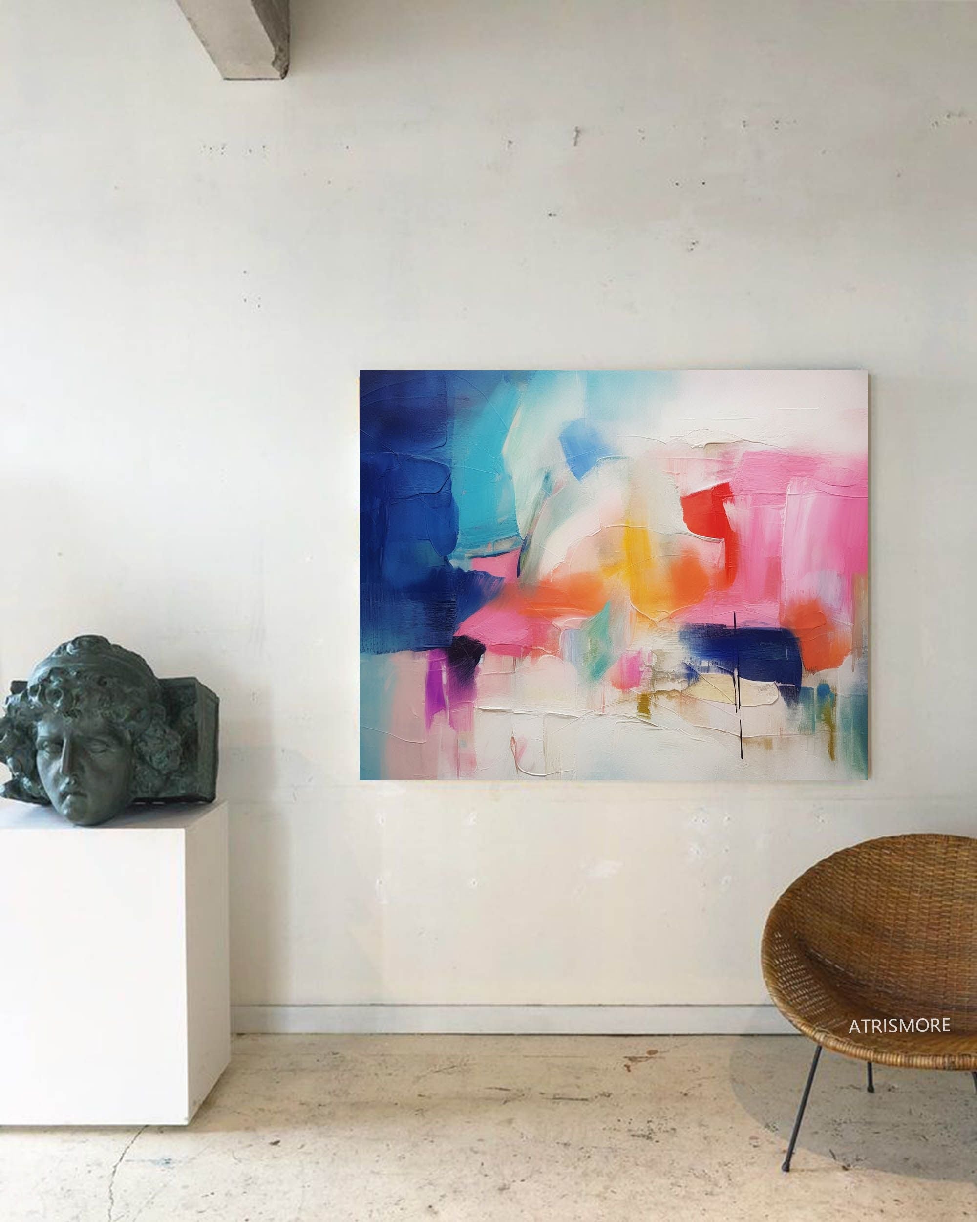 Wallart Bold Abstract Color Block Art