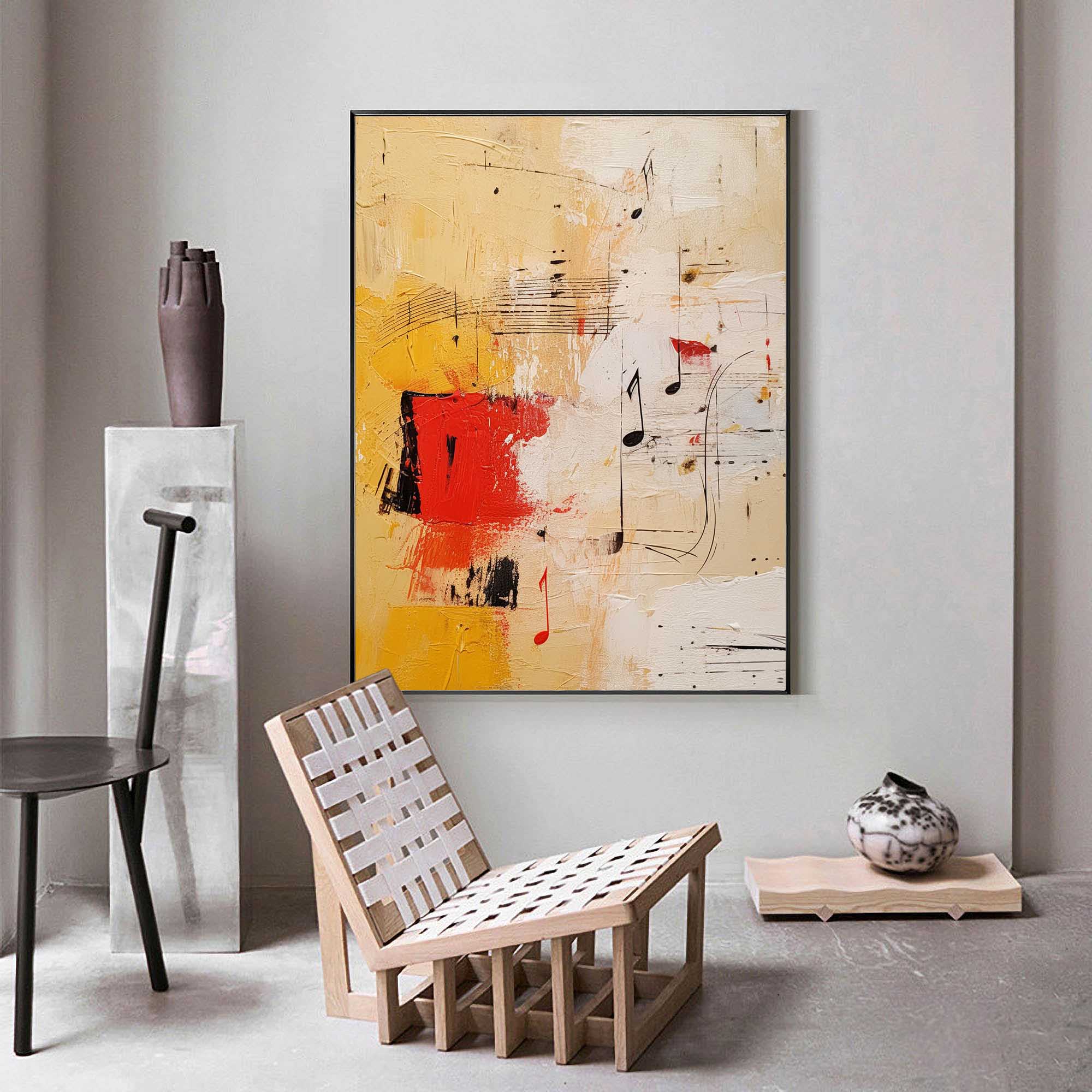 Wallart Melodic Abstract Music Canvas Art