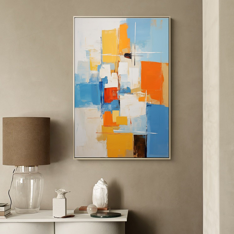 Wallart Geometric Energy: Bold Abstract Blocks