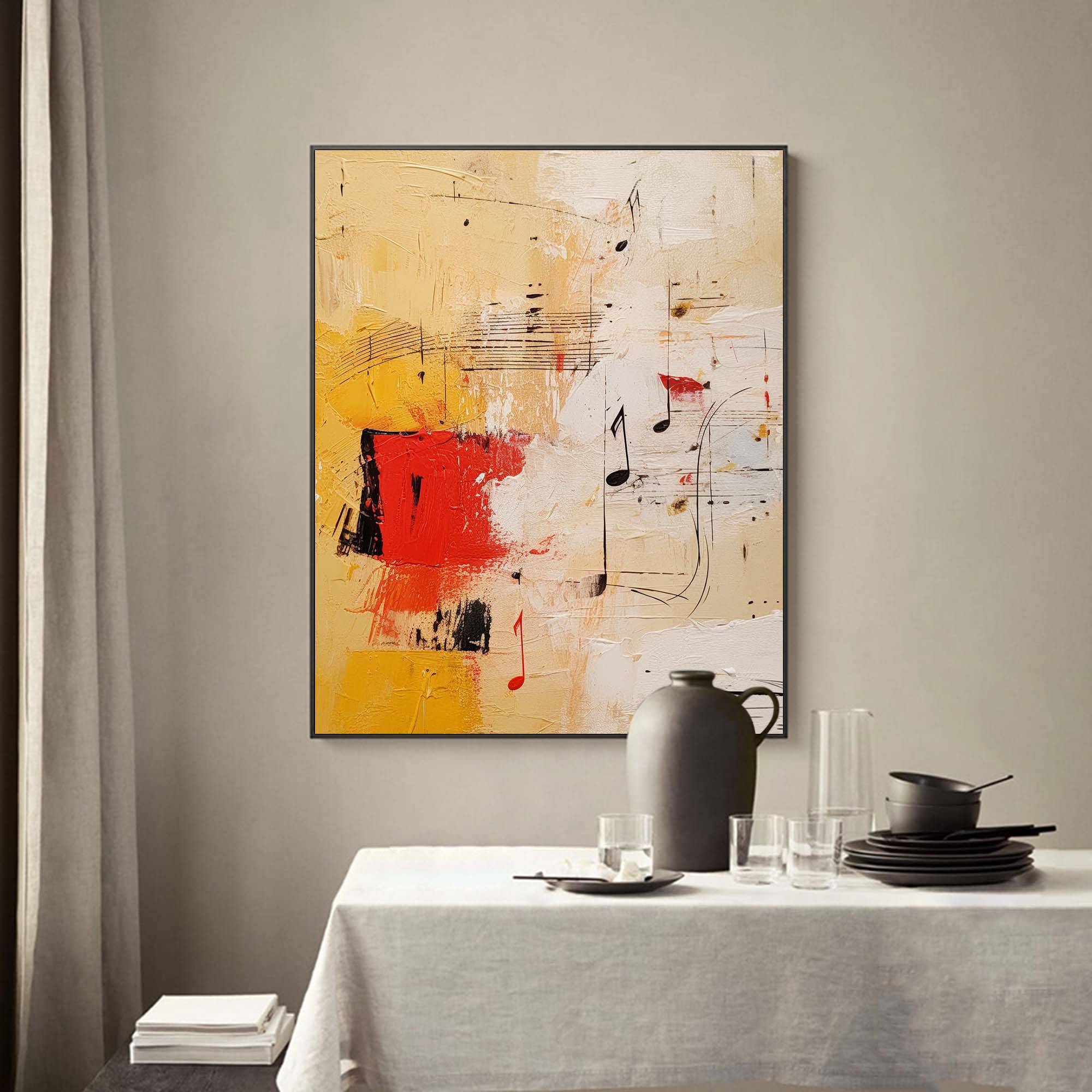 Wallart Melodic Abstract Music Canvas Art