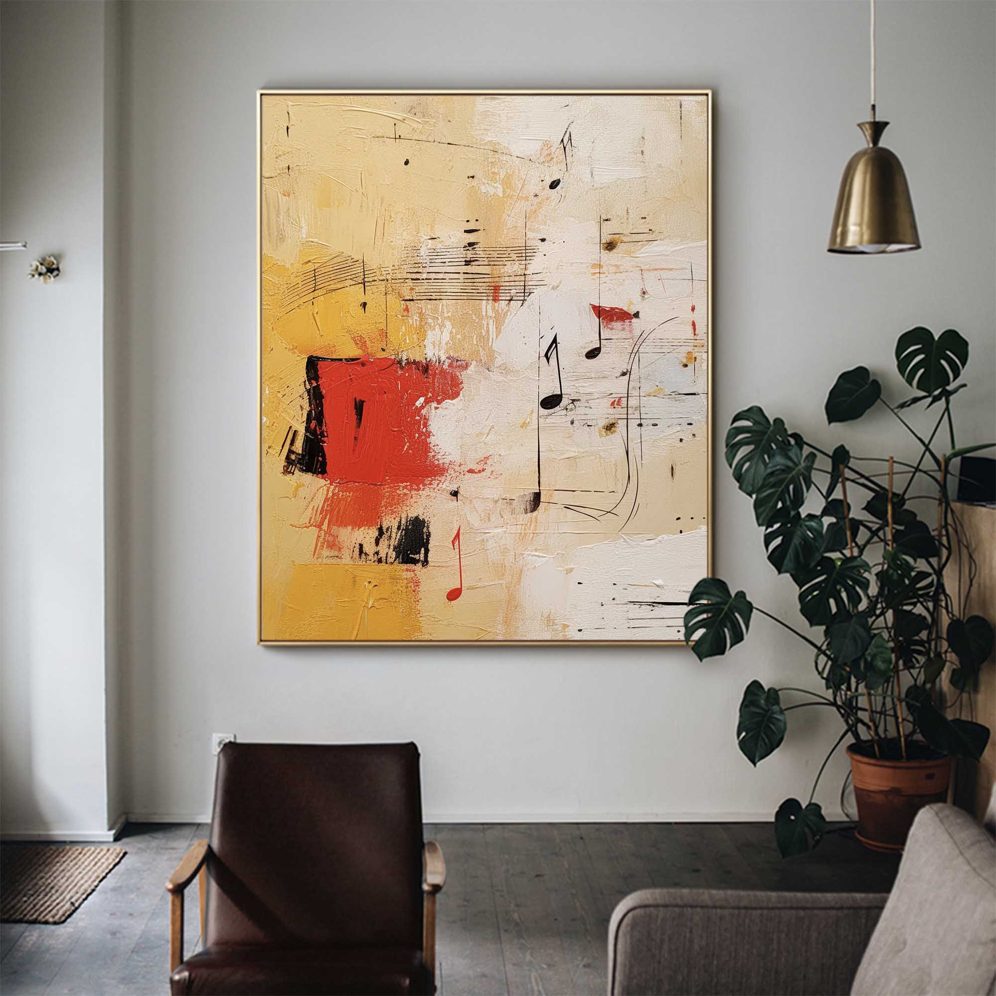 Wallart Melodic Abstract Music Canvas Art