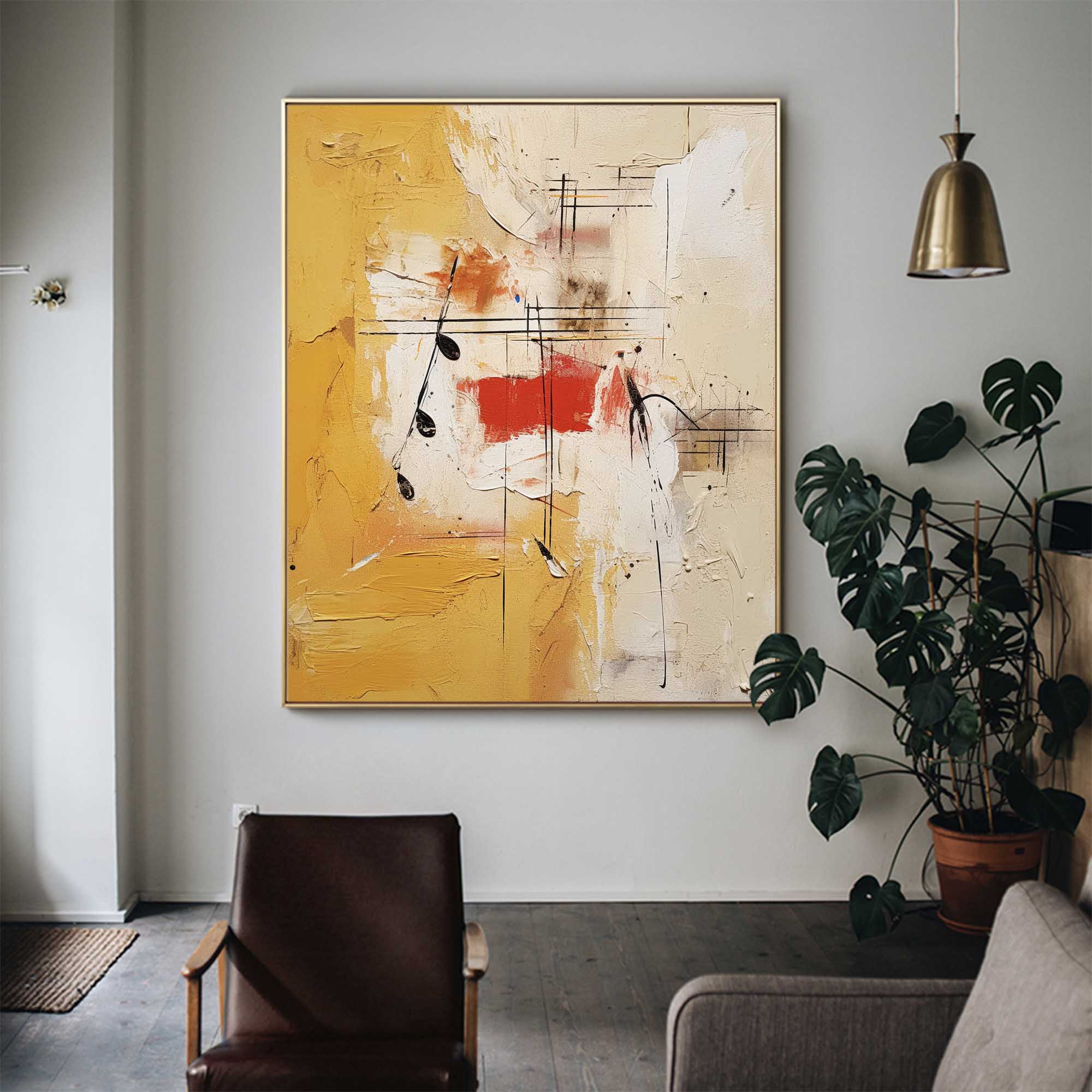 Wallart Abstract Musical Harmony Canvas