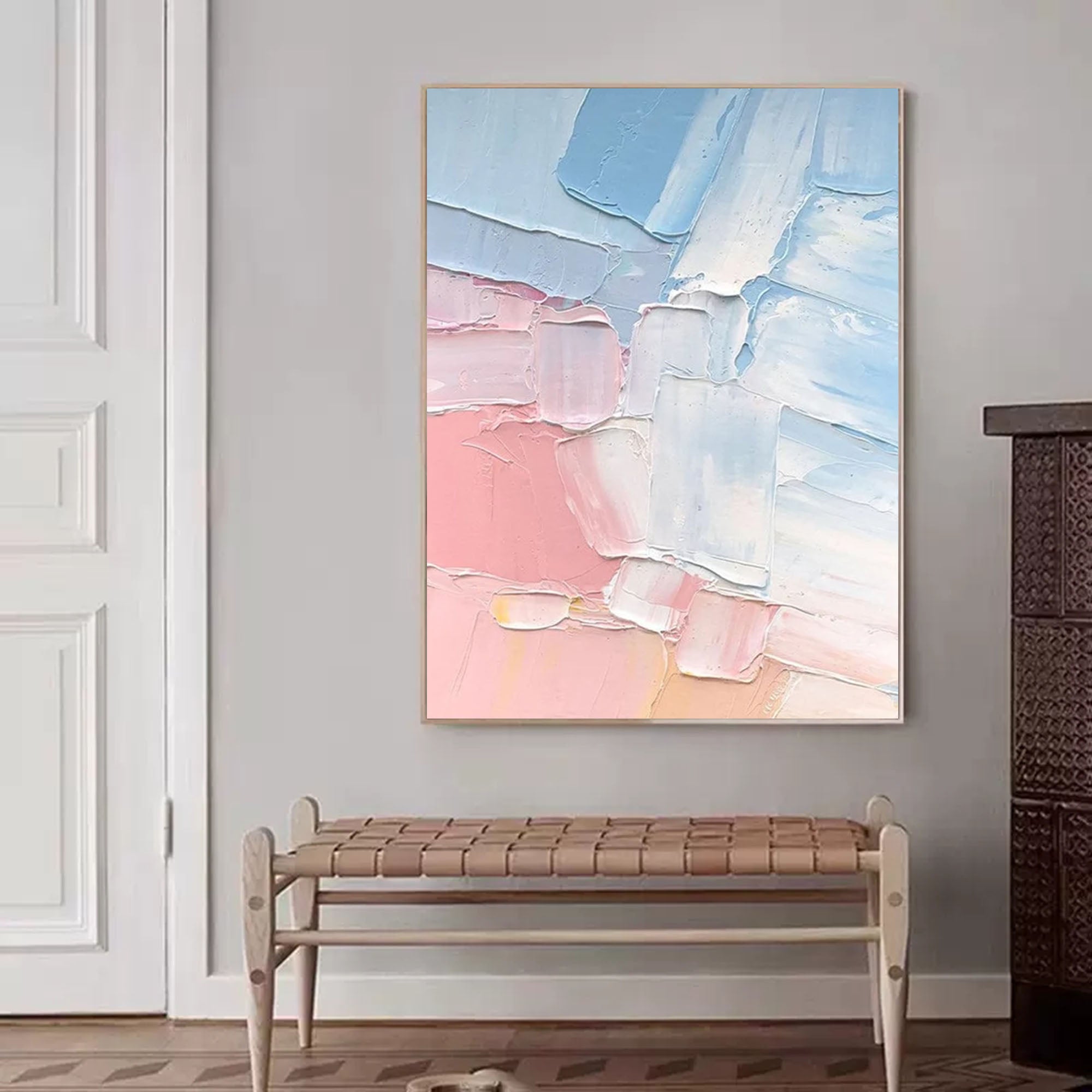Wallart Soft Pastel Palette Knife Abstract Art
