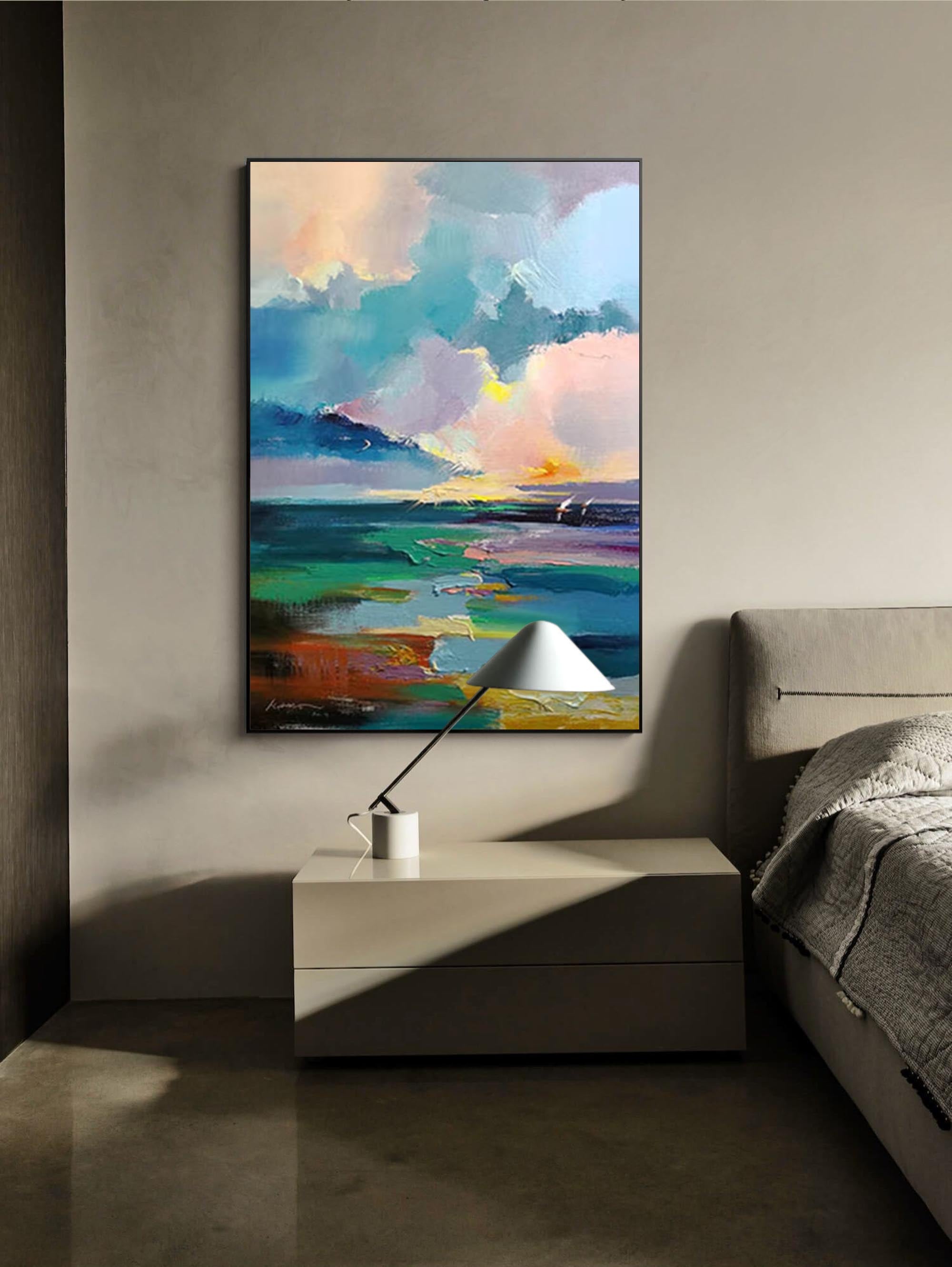 Wallart Serene Abstract Seascape Painting